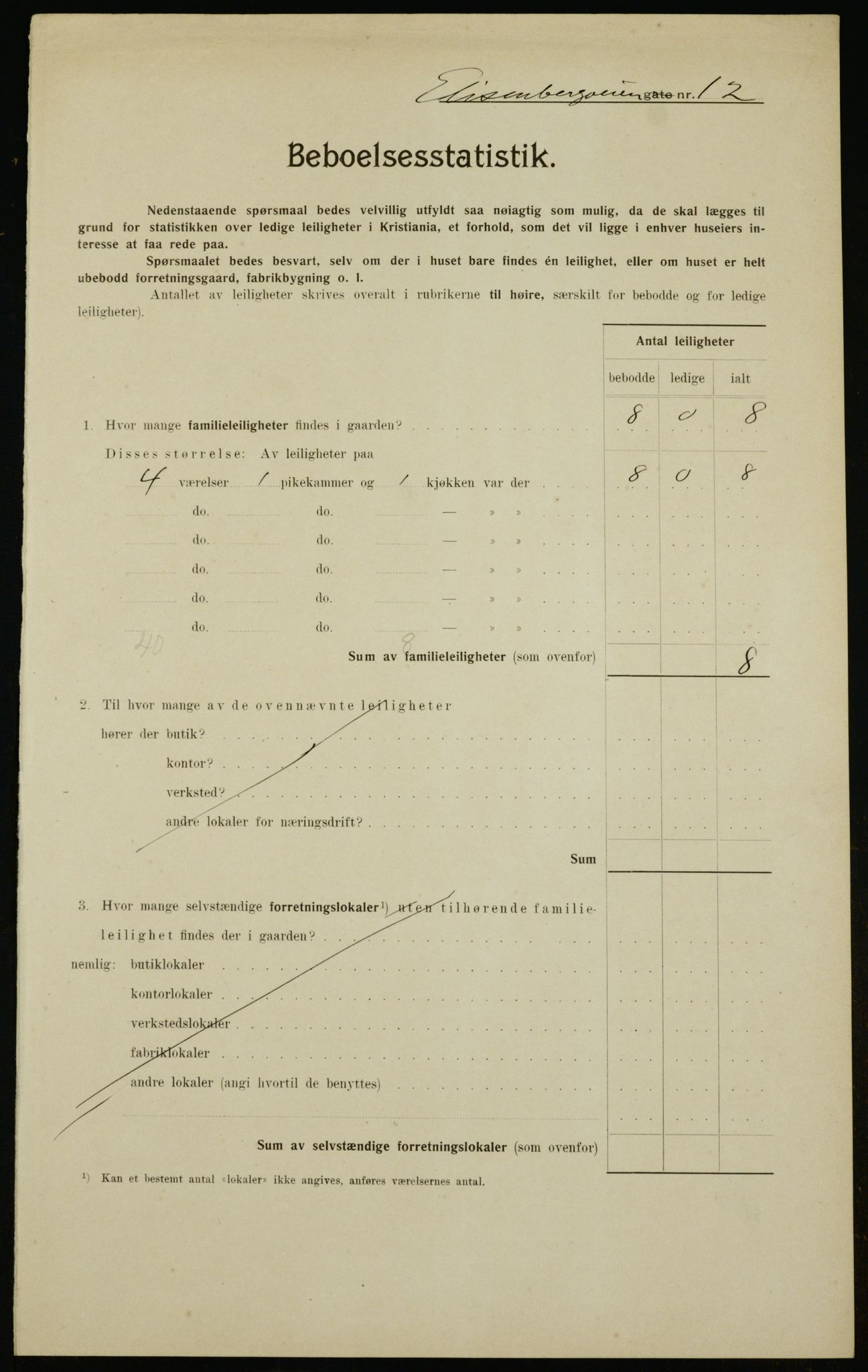 OBA, Municipal Census 1912 for Kristiania, 1912, p. 20568