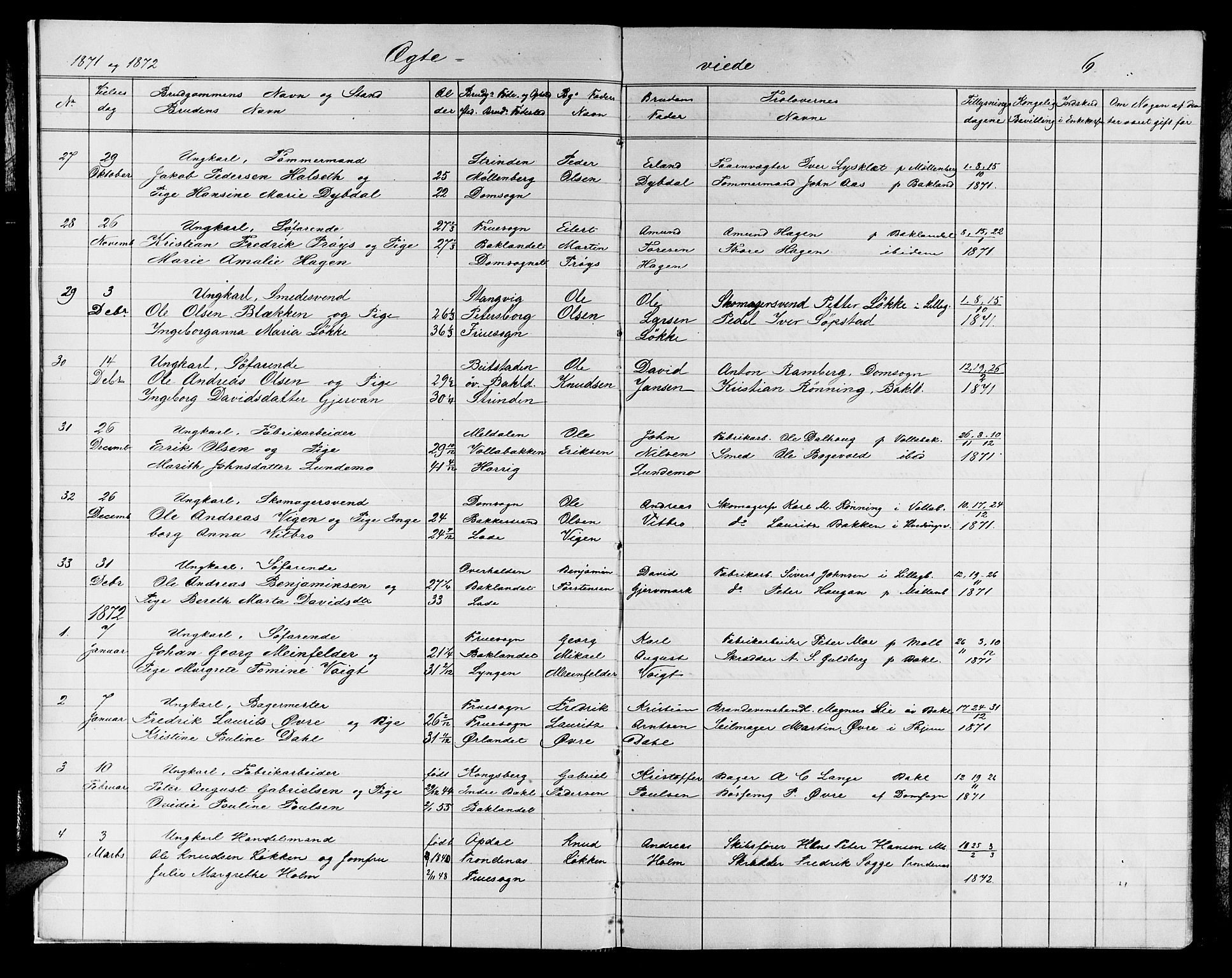 Ministerialprotokoller, klokkerbøker og fødselsregistre - Sør-Trøndelag, SAT/A-1456/604/L0221: Parish register (copy) no. 604C04, 1870-1885, p. 6