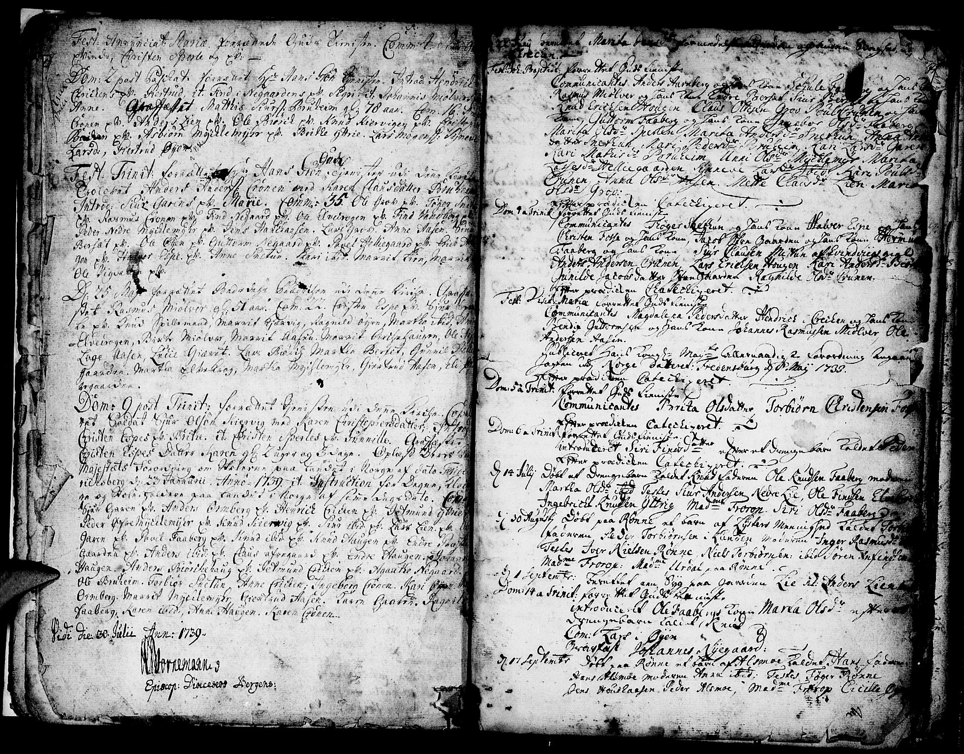 Jostedal sokneprestembete, AV/SAB-A-80601/H/Haa/Haaa/L0001: Parish register (official) no. A 1, 1733-1751, p. 2