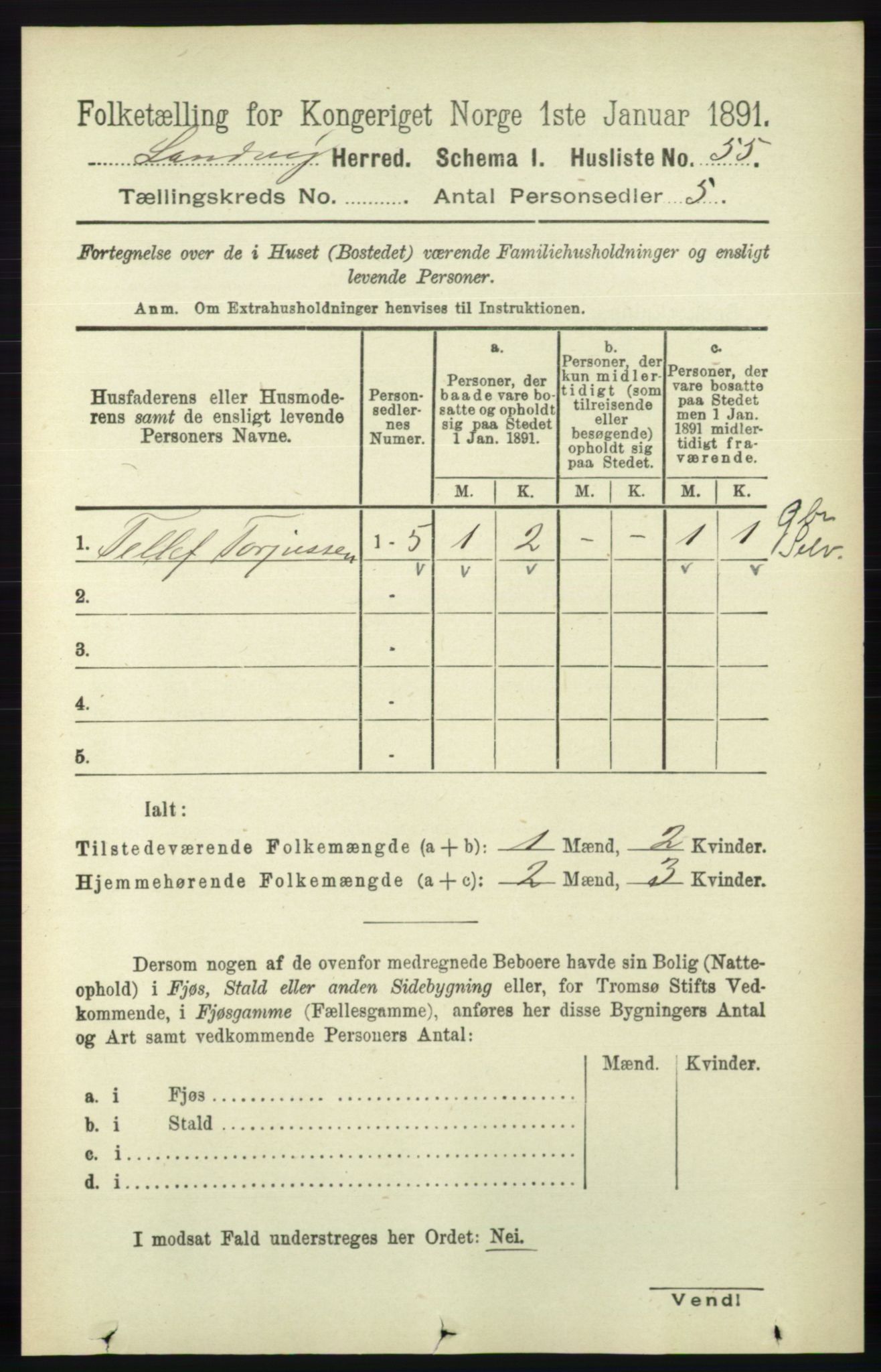 RA, 1891 census for 0924 Landvik, 1891, p. 1765