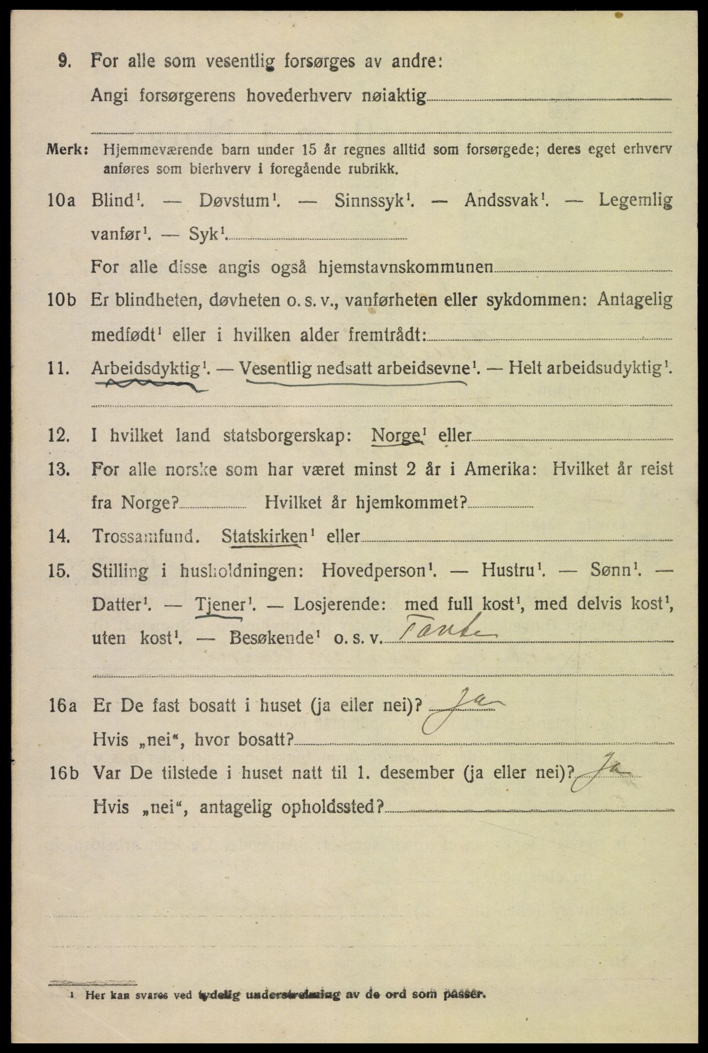 SAH, 1920 census for Fåberg, 1920, p. 13869