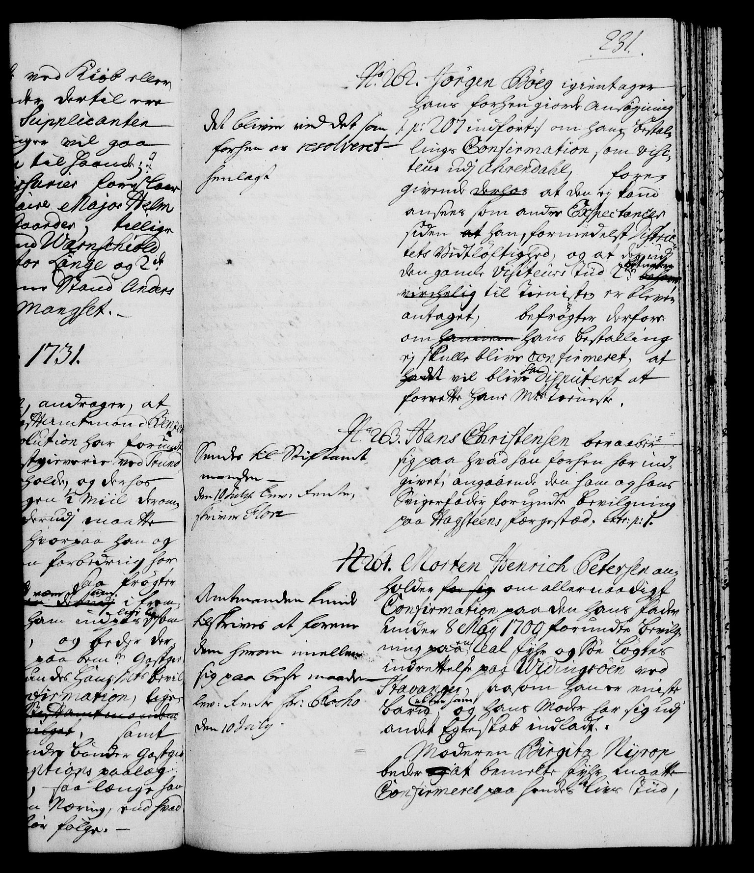 Rentekammeret, Kammerkanselliet, AV/RA-EA-3111/G/Gh/Gha/L0013: Norsk ekstraktmemorialprotokoll (merket RK 53.58), 1731, p. 231