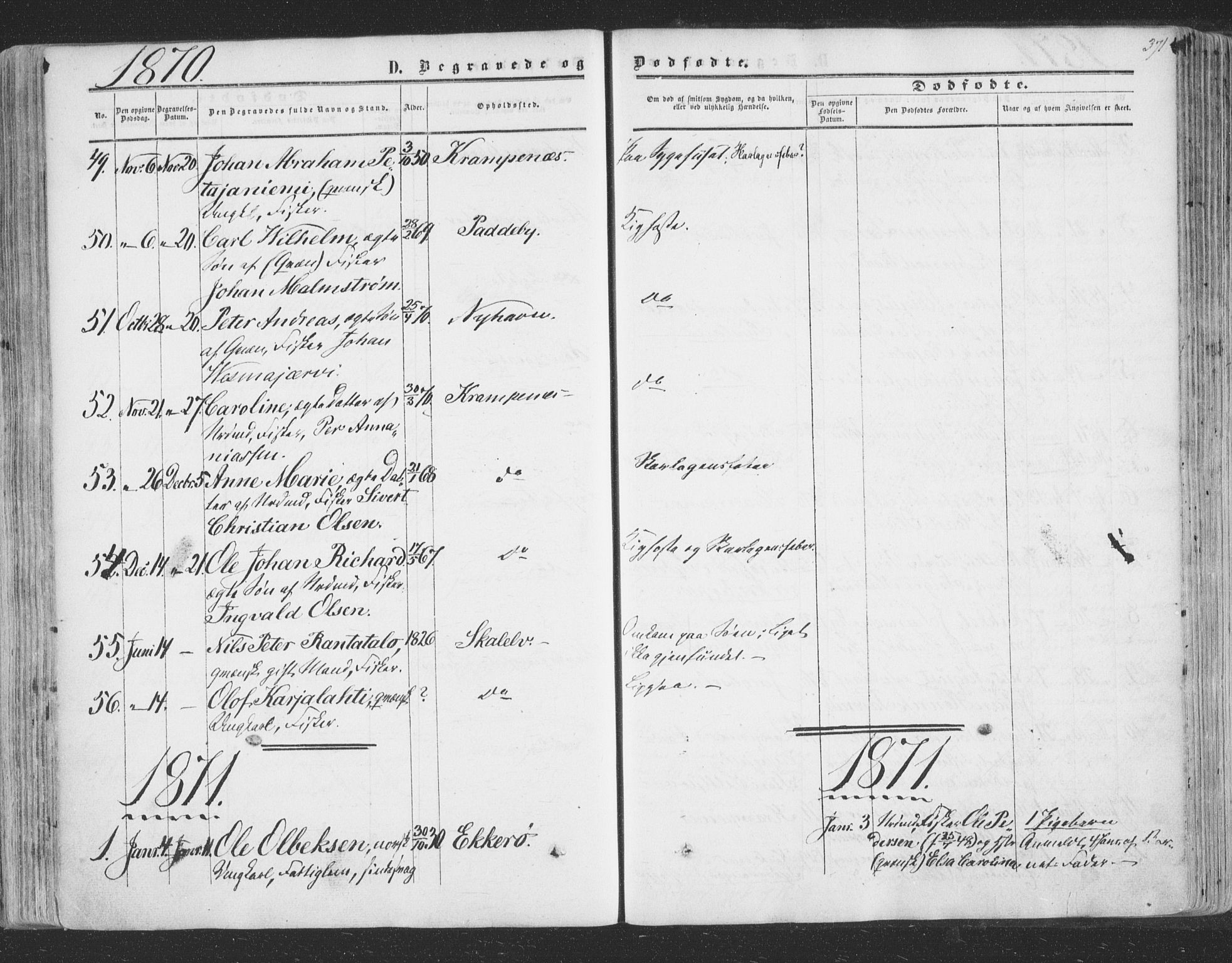 Vadsø sokneprestkontor, AV/SATØ-S-1325/H/Ha/L0004kirke: Parish register (official) no. 4, 1854-1880, p. 371