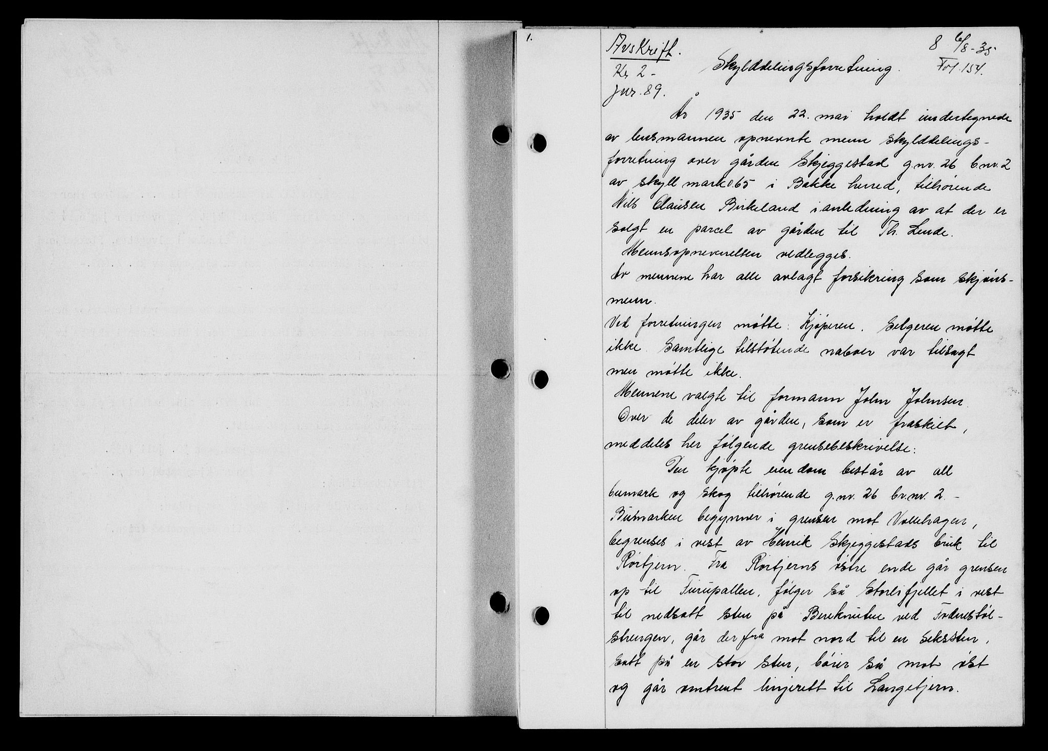 Flekkefjord sorenskriveri, SAK/1221-0001/G/Gb/Gba/L0052: Mortgage book no. 48, 1935-1936, Deed date: 06.08.1935