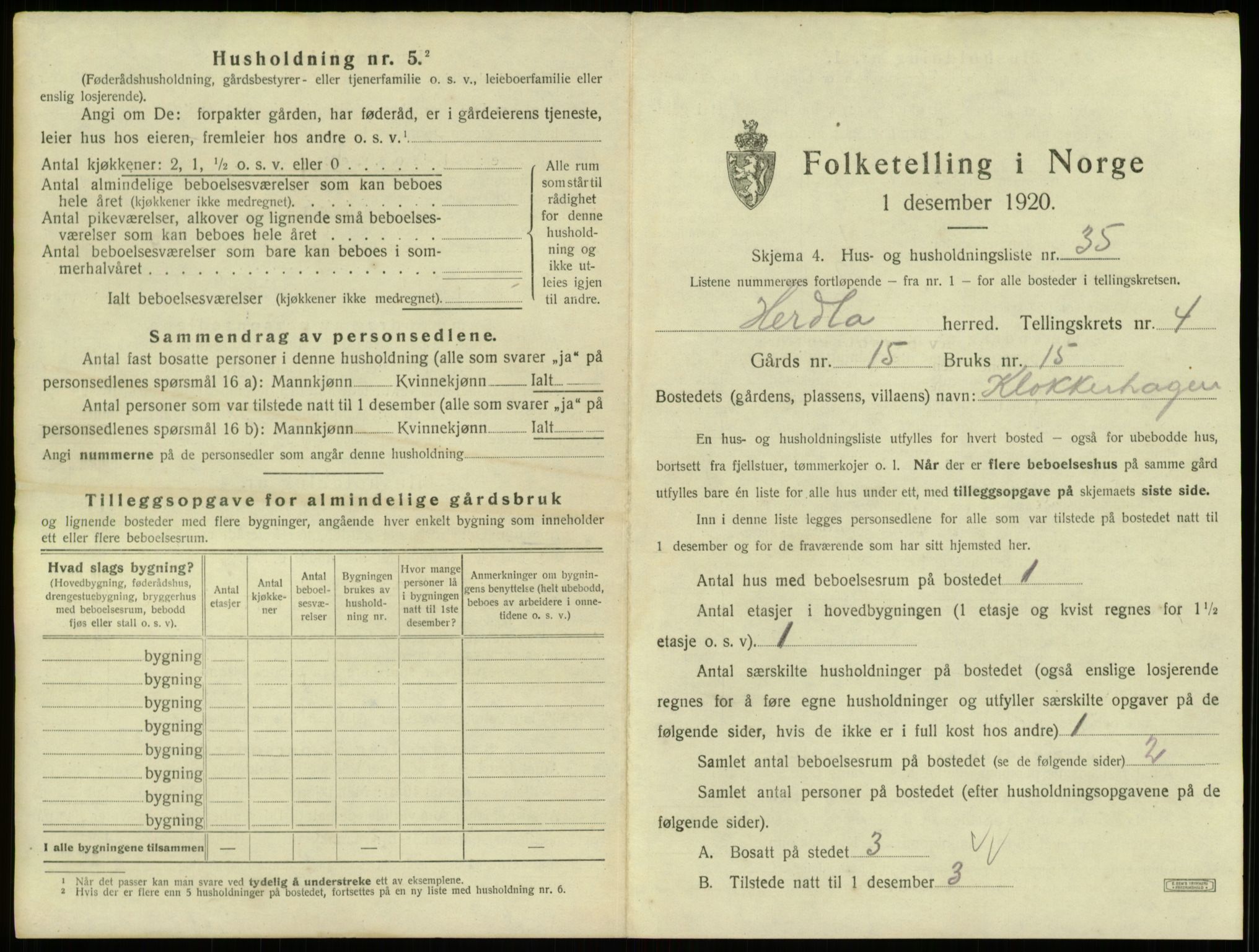 SAB, 1920 census for Herdla, 1920, p. 431