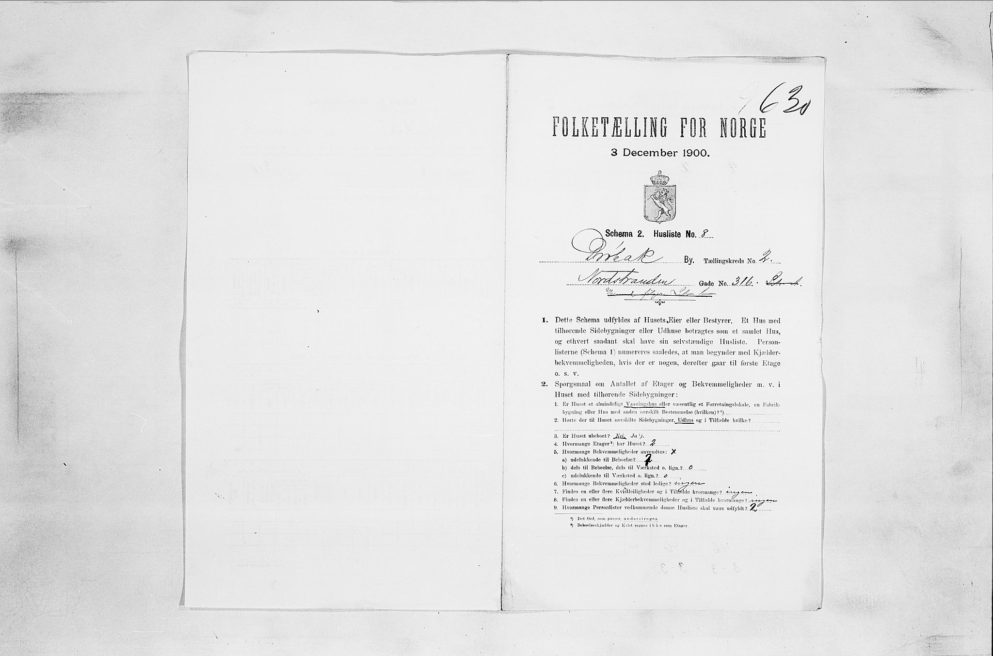 SAO, 1900 census for Drøbak, 1900