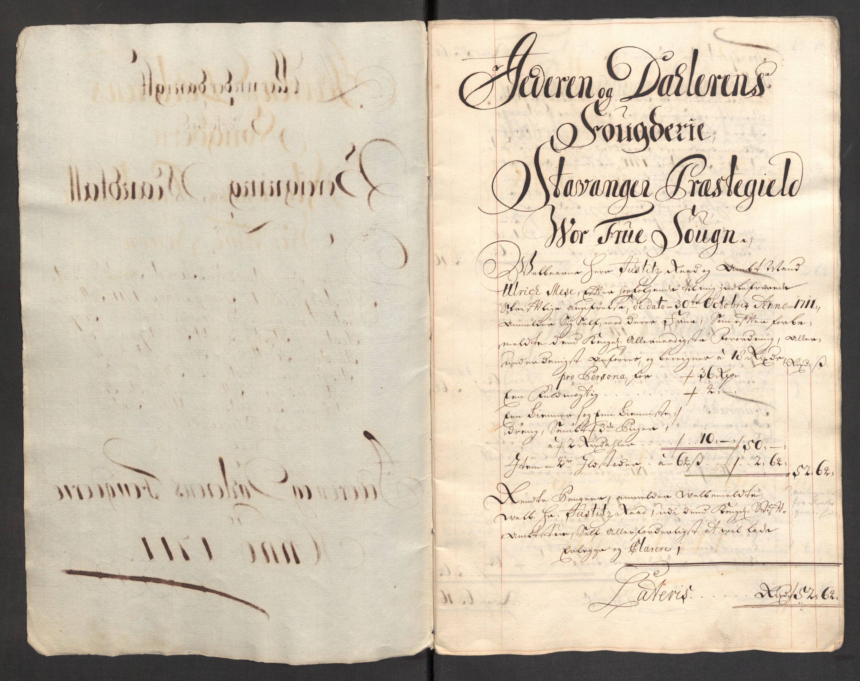 Rentekammeret inntil 1814, Reviderte regnskaper, Fogderegnskap, AV/RA-EA-4092/R46/L2735: Fogderegnskap Jæren og Dalane, 1711, p. 75