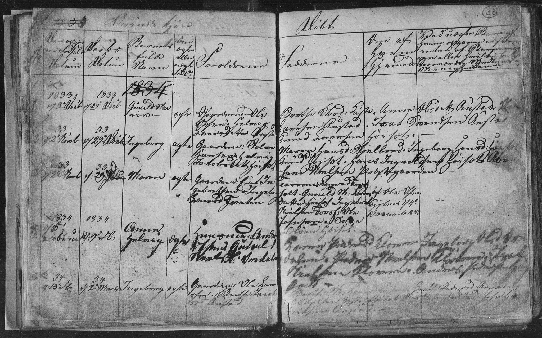 Siljan kirkebøker, SAKO/A-300/G/Ga/L0001: Parish register (copy) no. 1, 1827-1847, p. 33