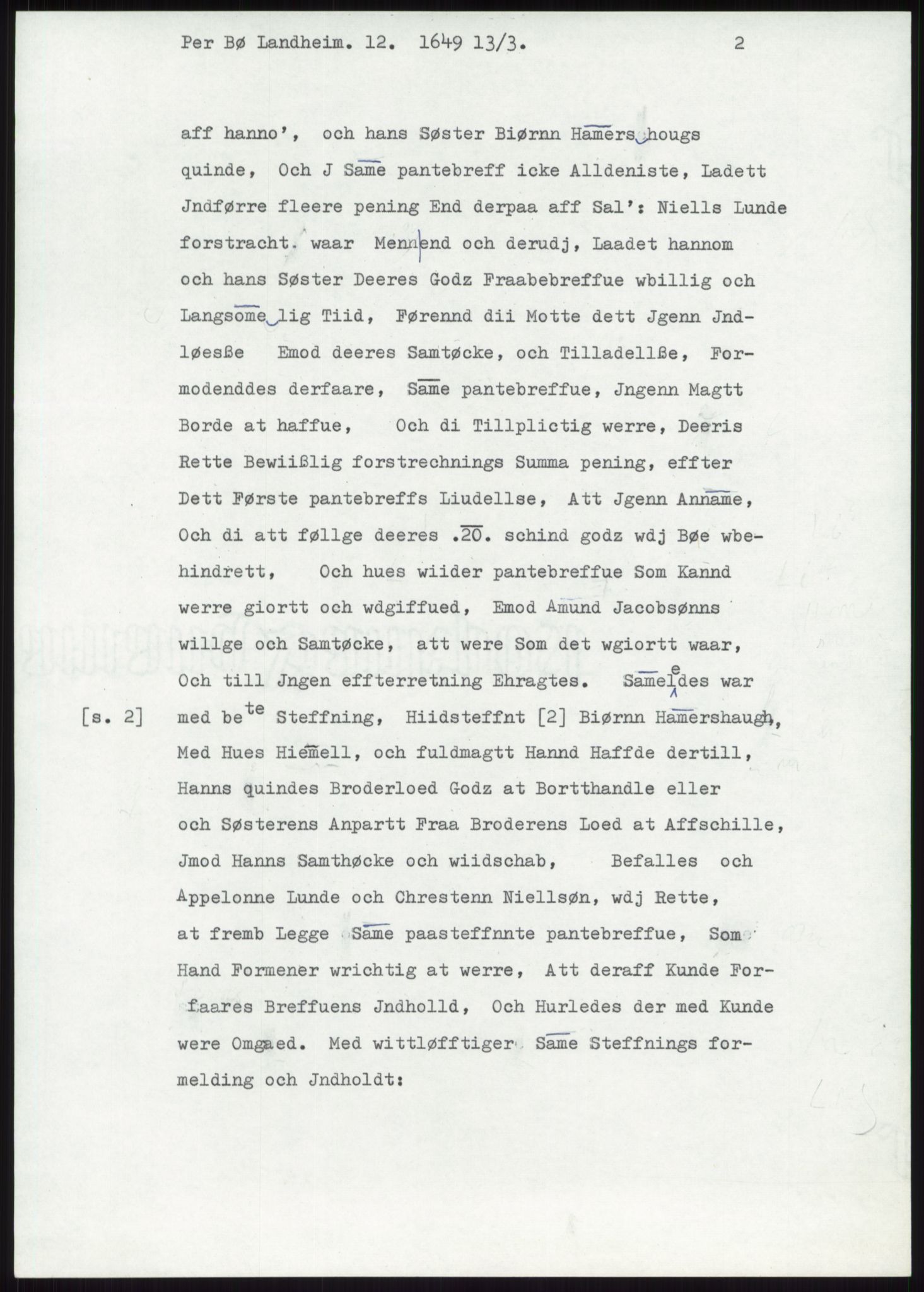 Samlinger til kildeutgivelse, Diplomavskriftsamlingen, AV/RA-EA-4053/H/Ha, p. 3046