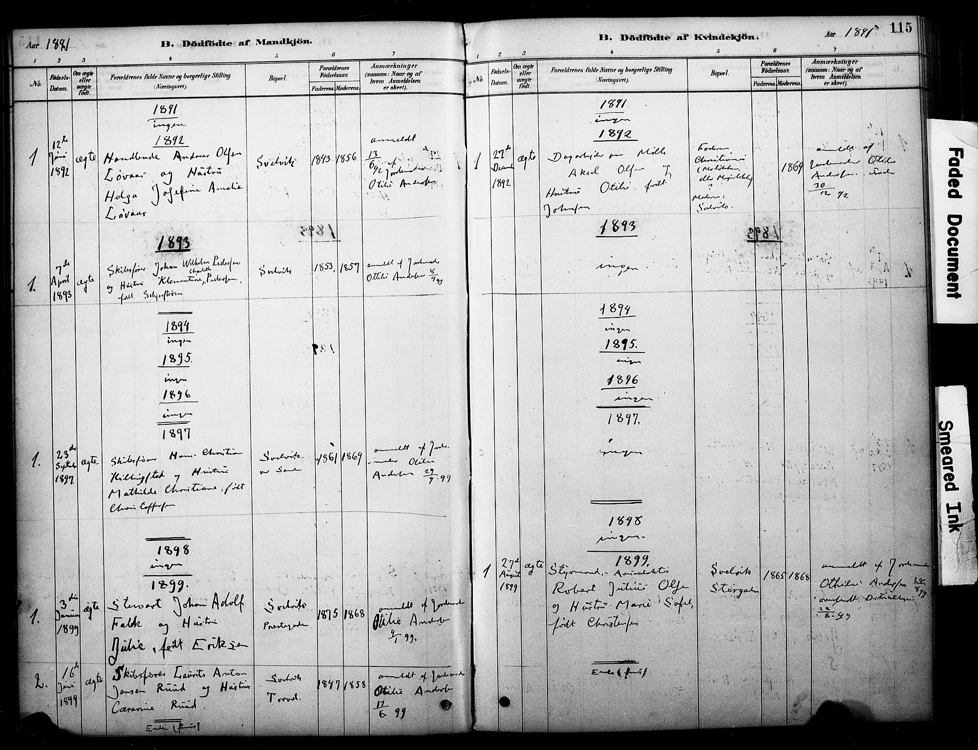 Strømm kirkebøker, AV/SAKO-A-322/F/Fb/L0001: Parish register (official) no. II 1, 1878-1899, p. 115