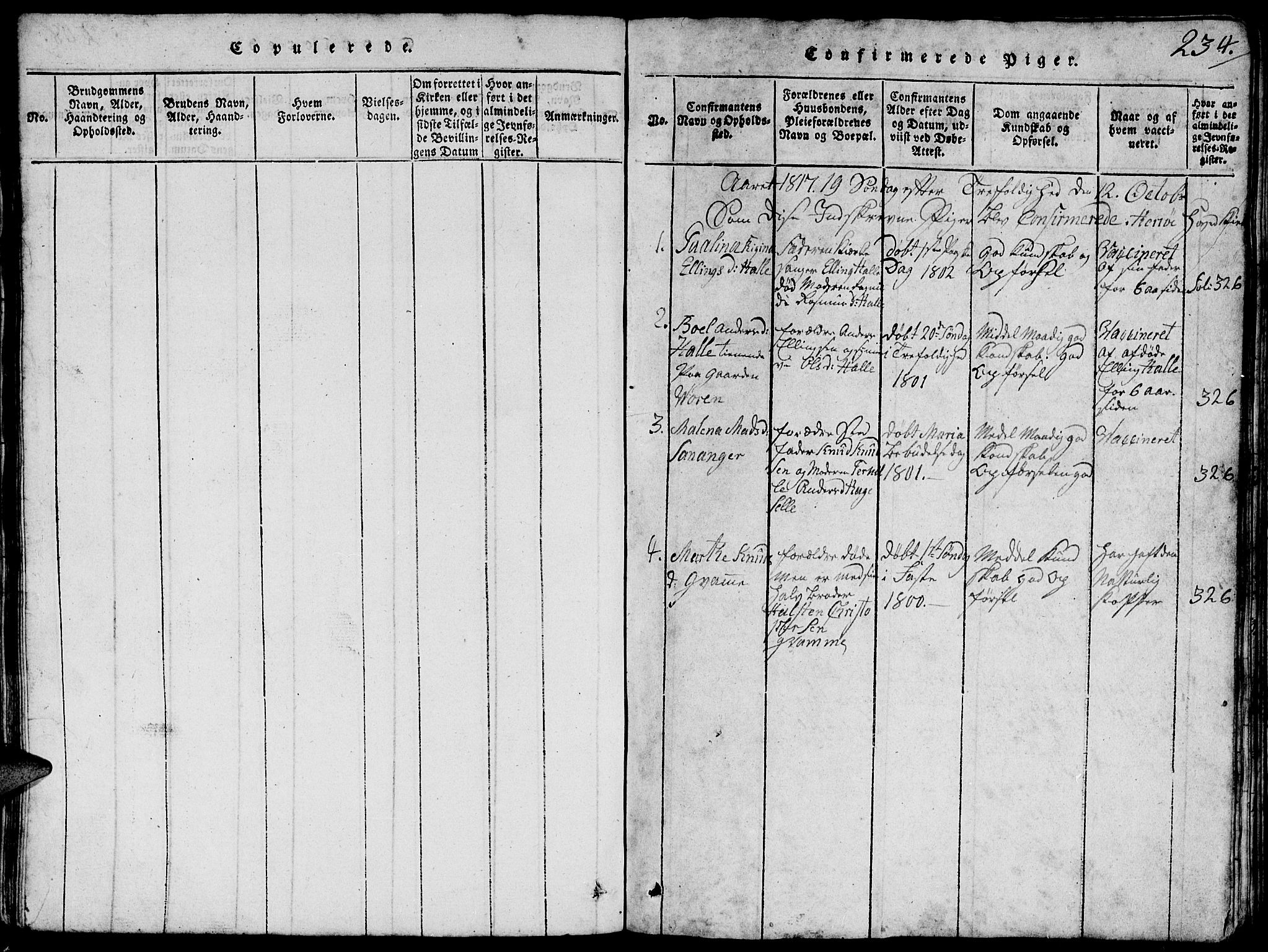 Ministerialprotokoller, klokkerbøker og fødselsregistre - Møre og Romsdal, SAT/A-1454/503/L0046: Parish register (copy) no. 503C01, 1816-1842, p. 234