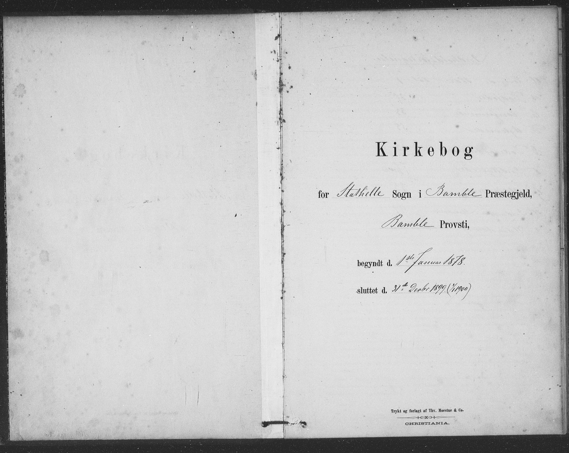 Bamble kirkebøker, AV/SAKO-A-253/F/Fb/L0001: Parish register (official) no. II 1, 1878-1899