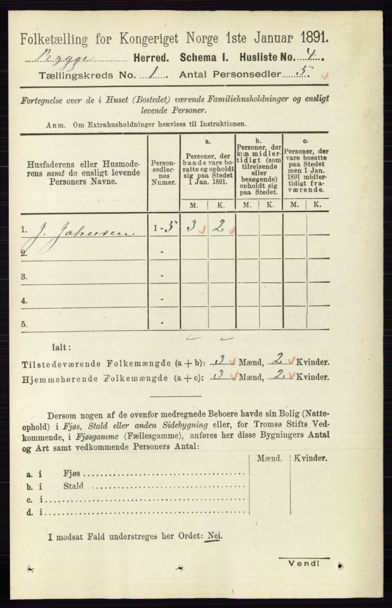 RA, 1891 census for 0136 Rygge, 1891, p. 26