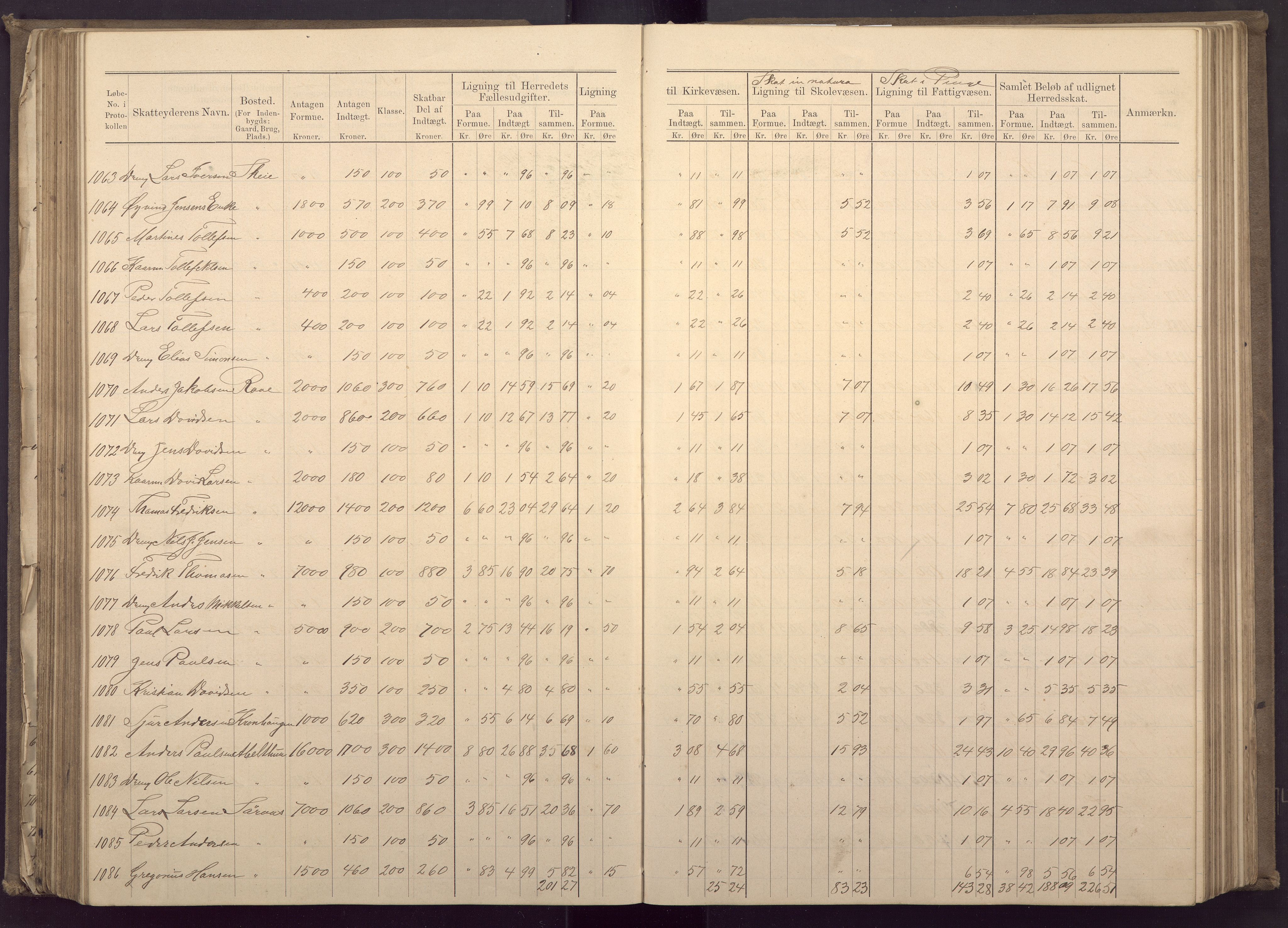 Fana kommune. Herredskassereren, BBA/A-0504/J/Jc/L0003: Ligningsprotokoll for Fana herred;, 1883-1891, p. 189