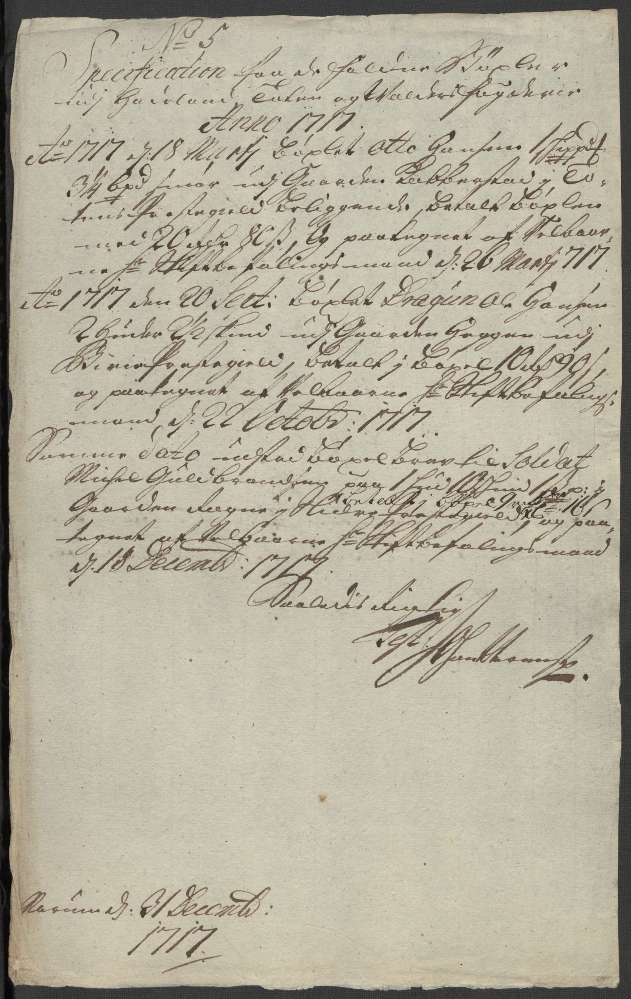 Rentekammeret inntil 1814, Reviderte regnskaper, Fogderegnskap, AV/RA-EA-4092/R18/L1318: Fogderegnskap Hadeland, Toten og Valdres, 1717, p. 64