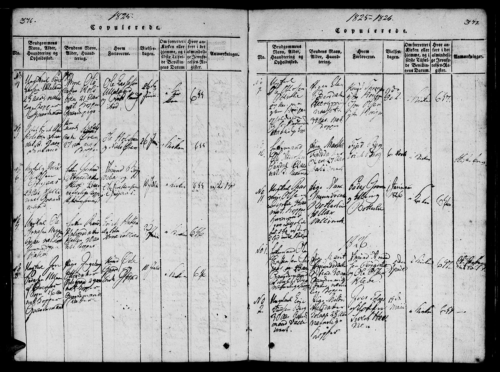 Ministerialprotokoller, klokkerbøker og fødselsregistre - Møre og Romsdal, AV/SAT-A-1454/557/L0679: Parish register (official) no. 557A01, 1818-1843, p. 376-377