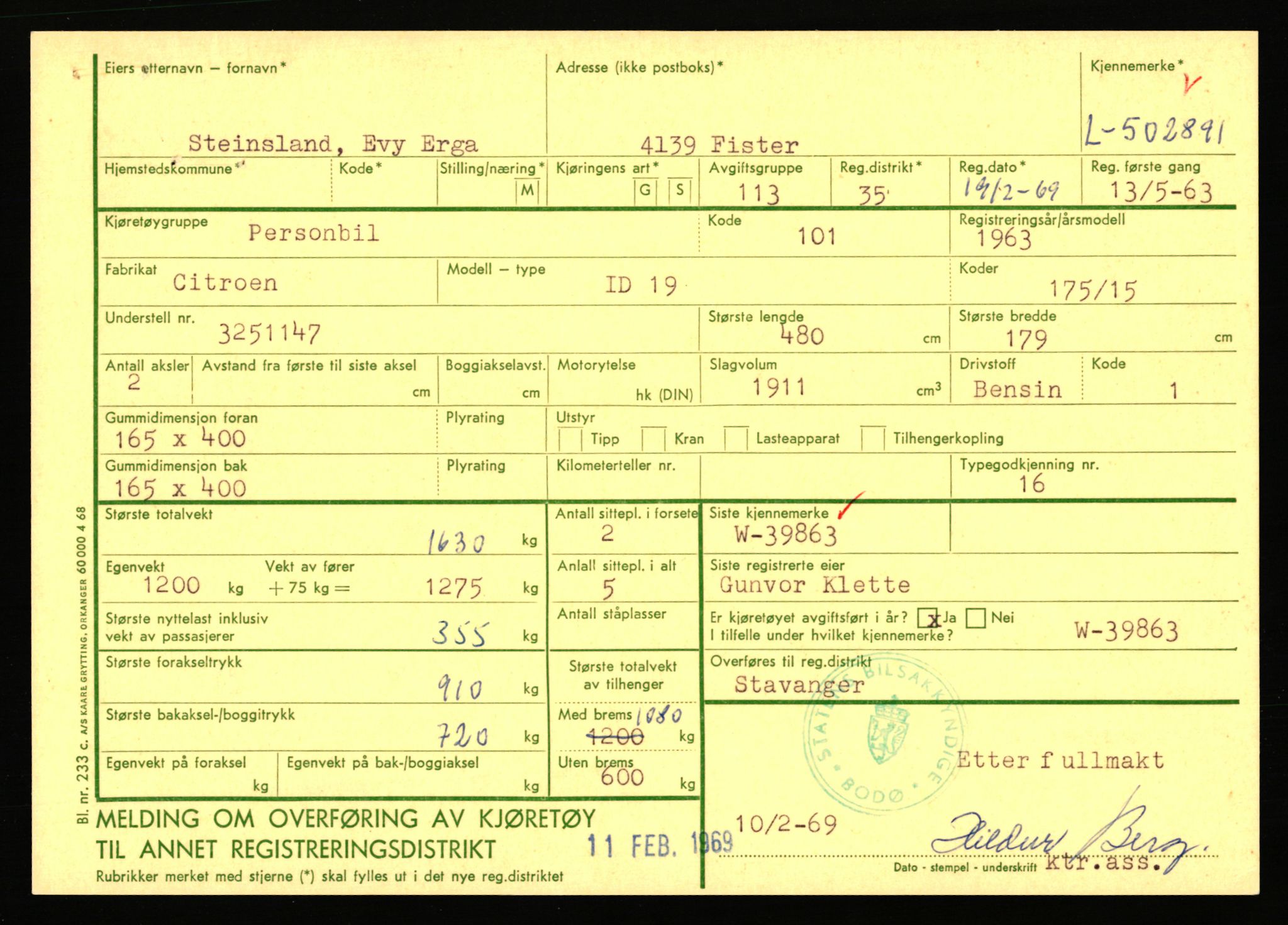 Stavanger trafikkstasjon, AV/SAST-A-101942/0/F/L0077: L-500000 - L-502999, 1930-1971, p. 2167