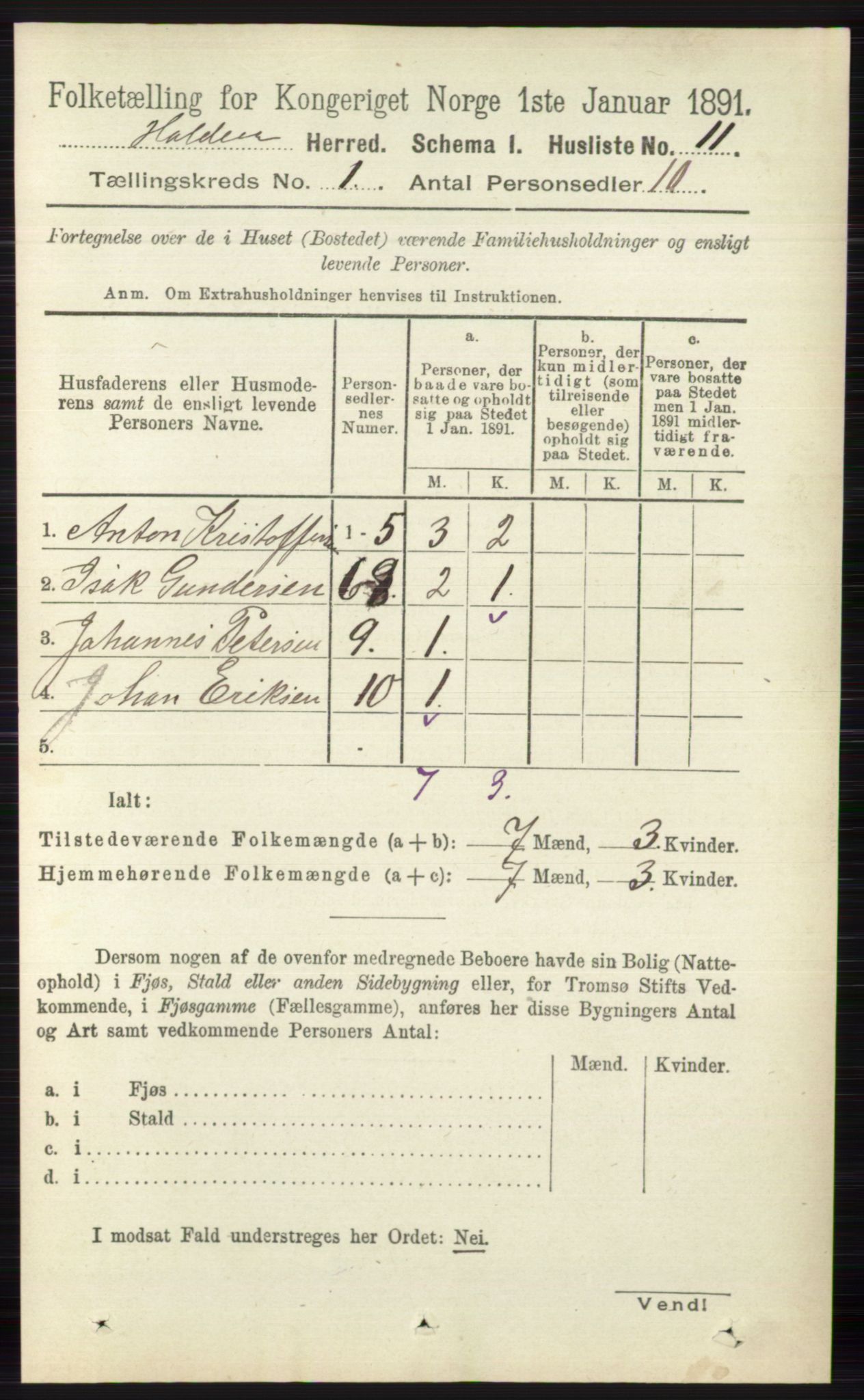 RA, 1891 census for 0819 Holla, 1891, p. 38