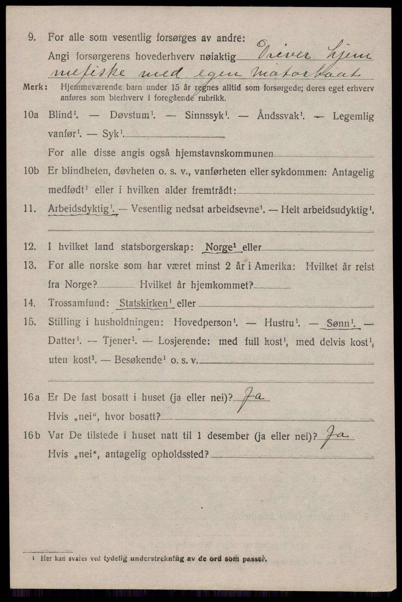 SAST, 1920 census for Eigersund, 1920, p. 4650