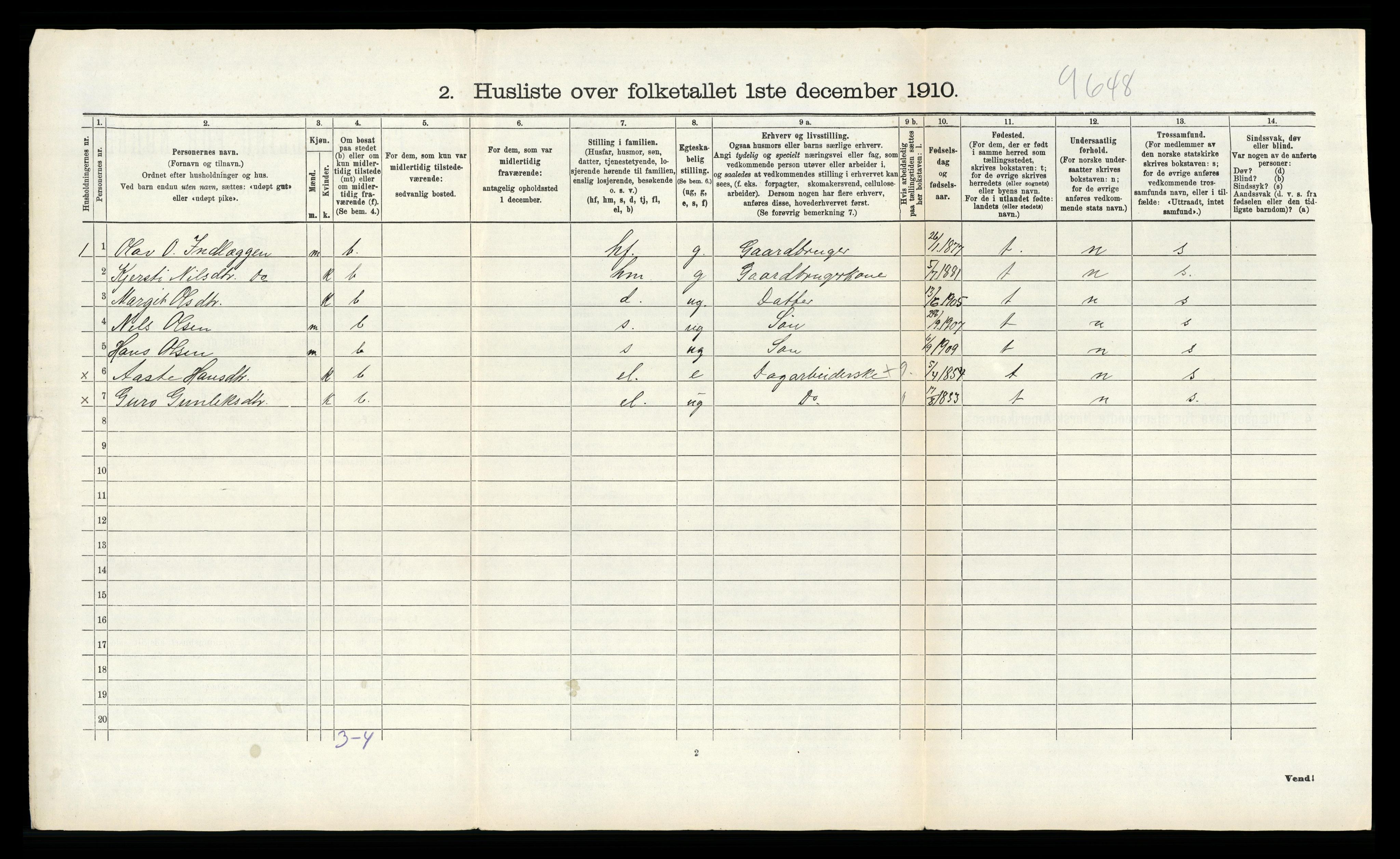 RA, 1910 census for Bø, 1910, p. 468