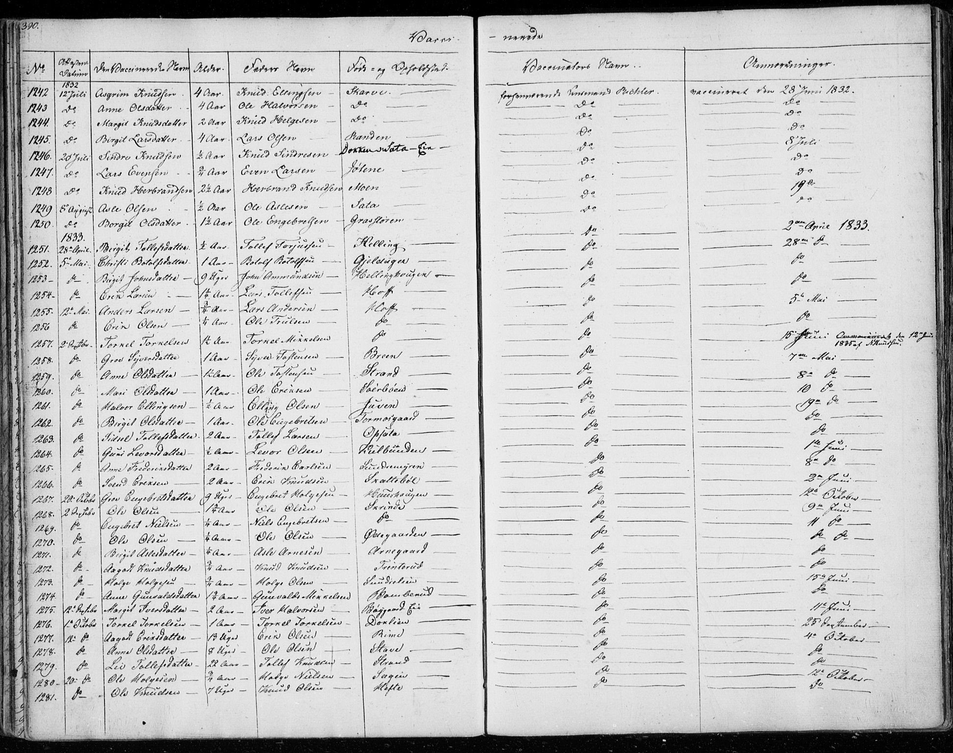 Ål kirkebøker, SAKO/A-249/F/Fa/L0005: Parish register (official) no. I 5, 1825-1848, p. 390
