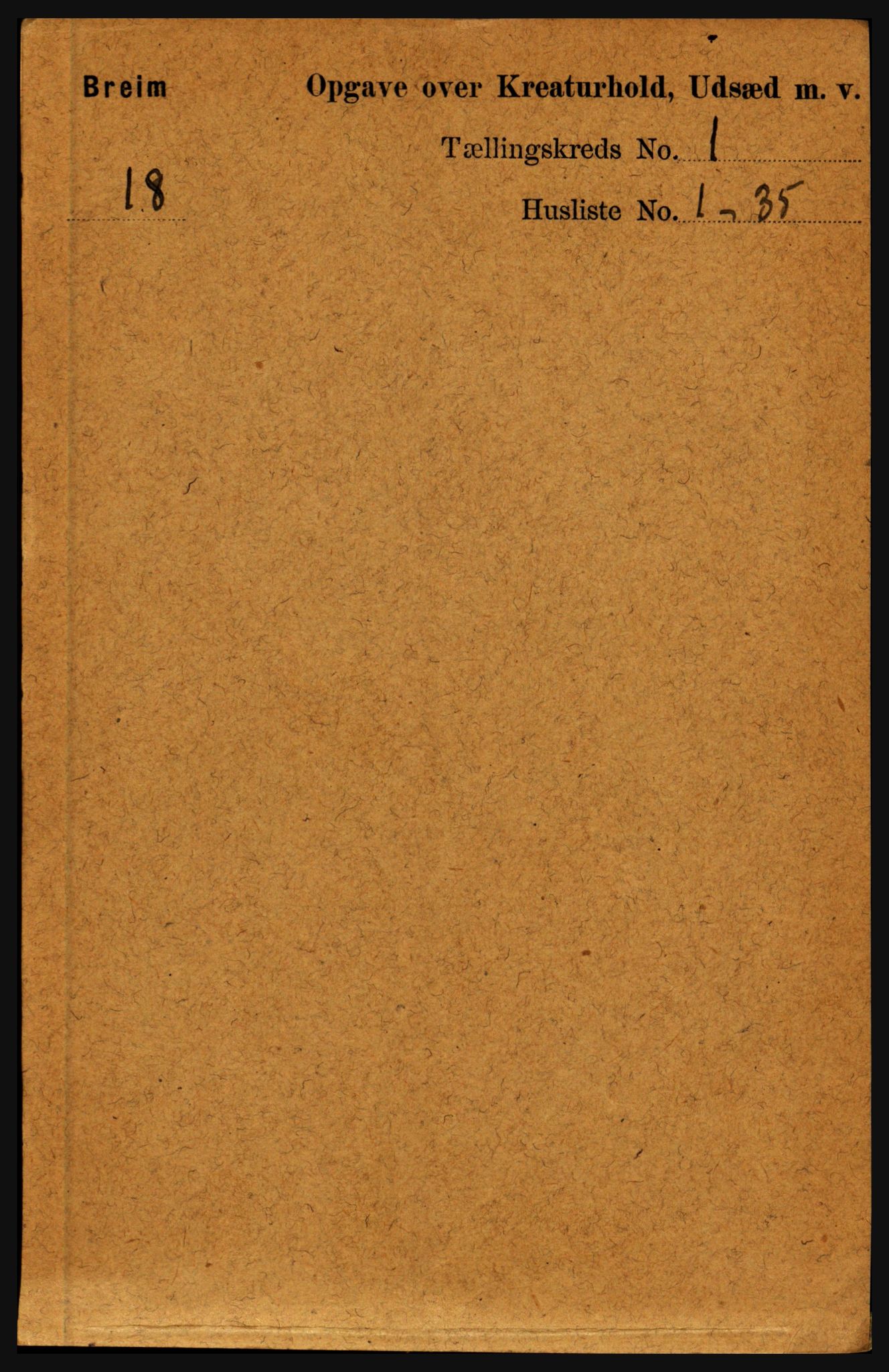 RA, 1891 census for 1446 Breim, 1891, p. 2330
