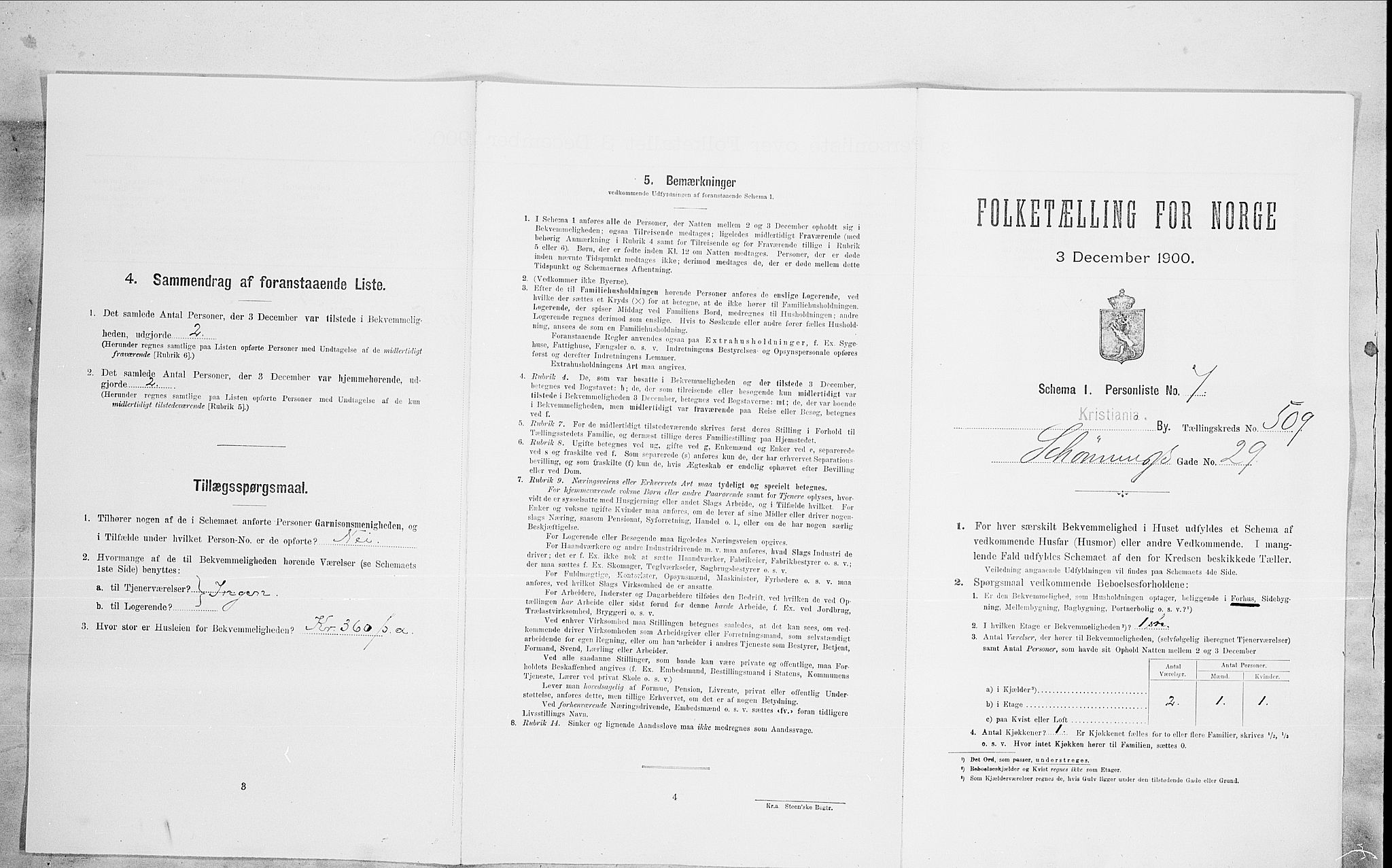 SAO, 1900 census for Kristiania, 1900, p. 83333