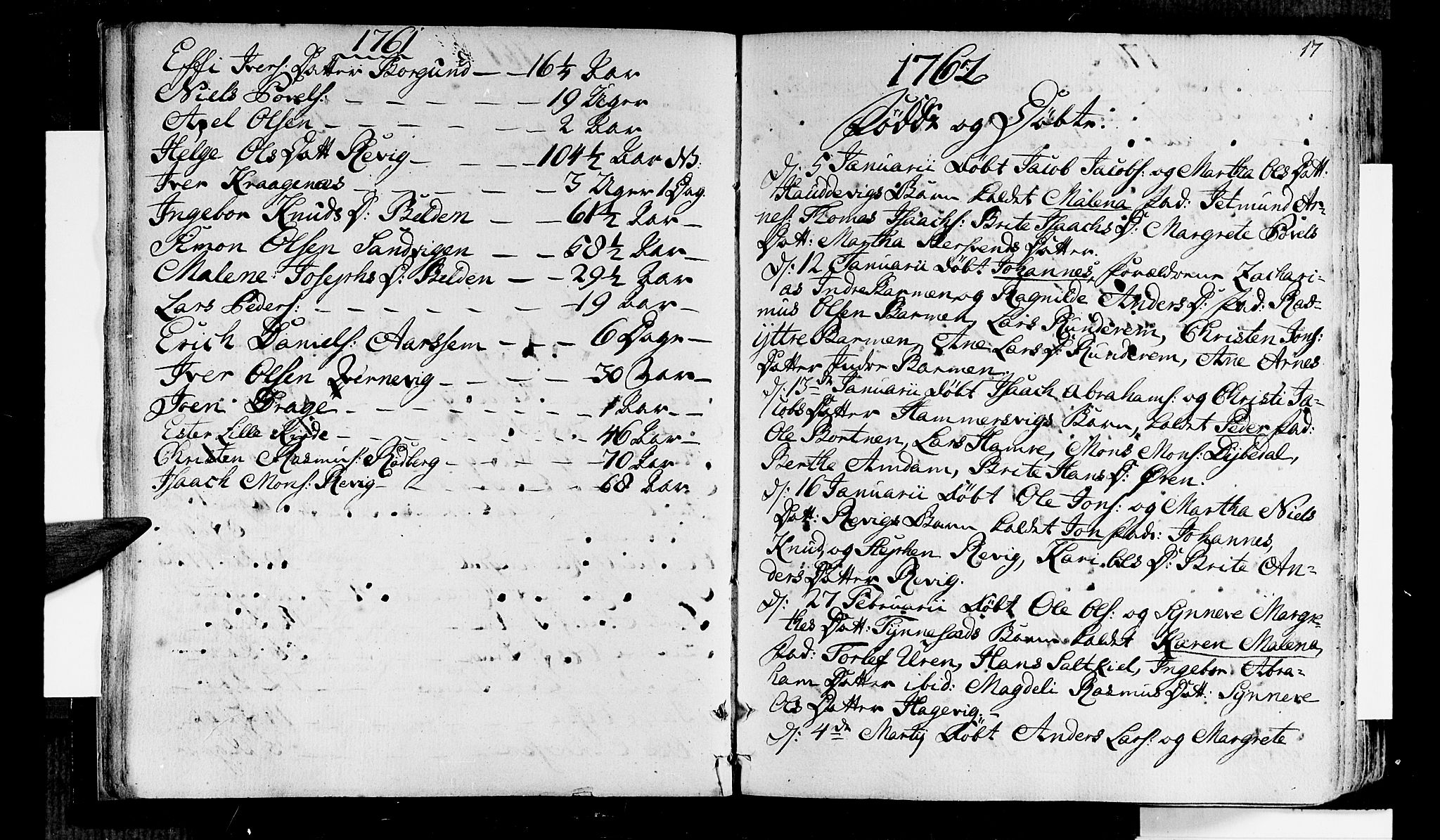 Selje sokneprestembete, AV/SAB-A-99938/H/Ha/Haa/Haaa: Parish register (official) no. A 5, 1760-1782, p. 17