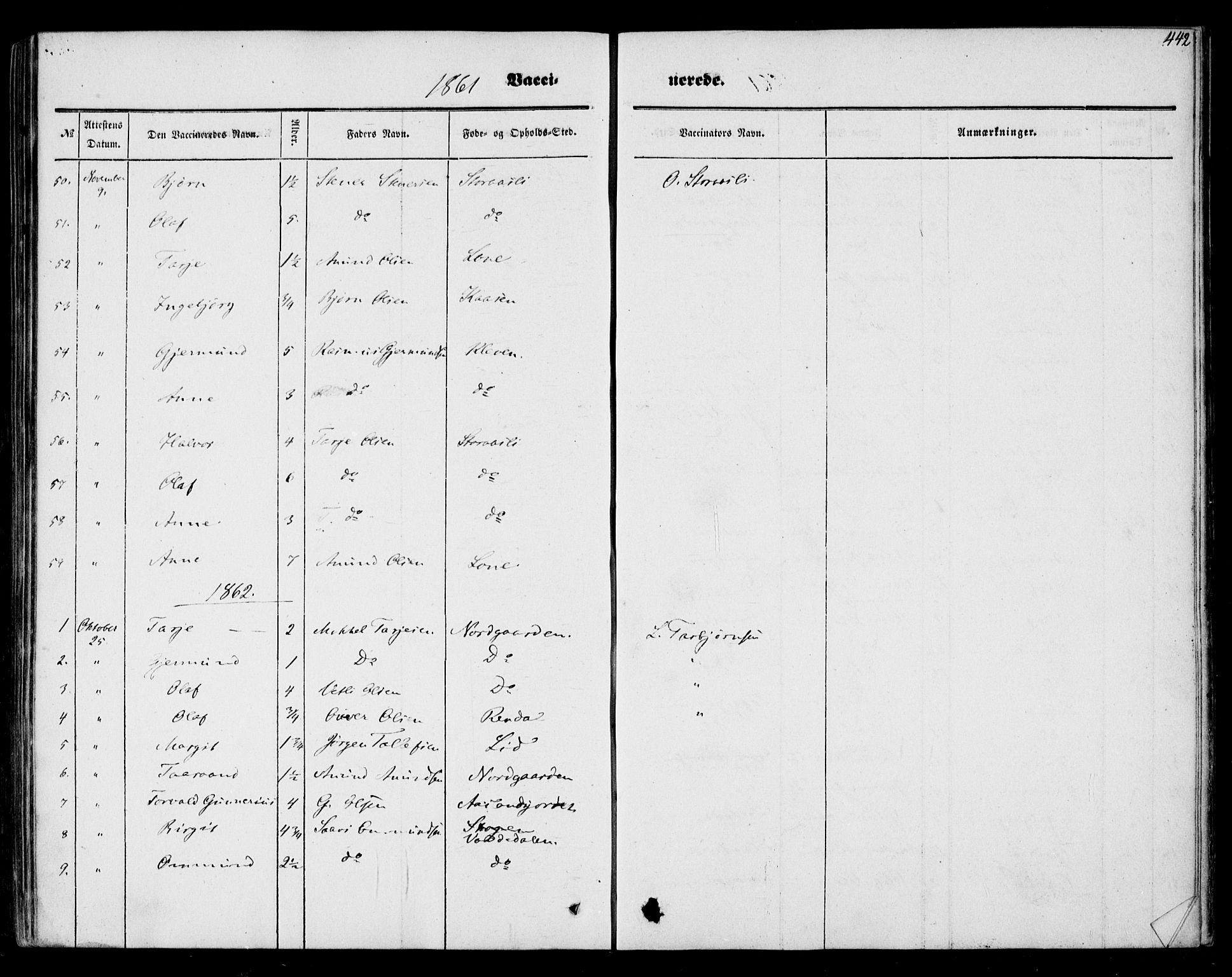 Mo kirkebøker, SAKO/A-286/F/Fa/L0005: Parish register (official) no. I 5, 1844-1864, p. 442