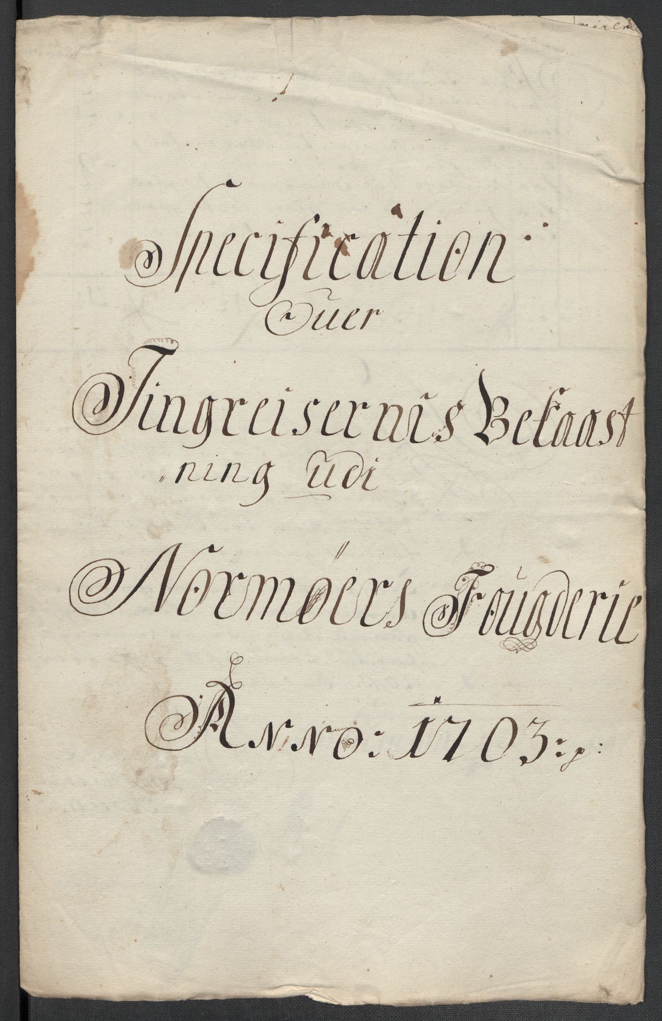 Rentekammeret inntil 1814, Reviderte regnskaper, Fogderegnskap, RA/EA-4092/R56/L3740: Fogderegnskap Nordmøre, 1703-1704, p. 188