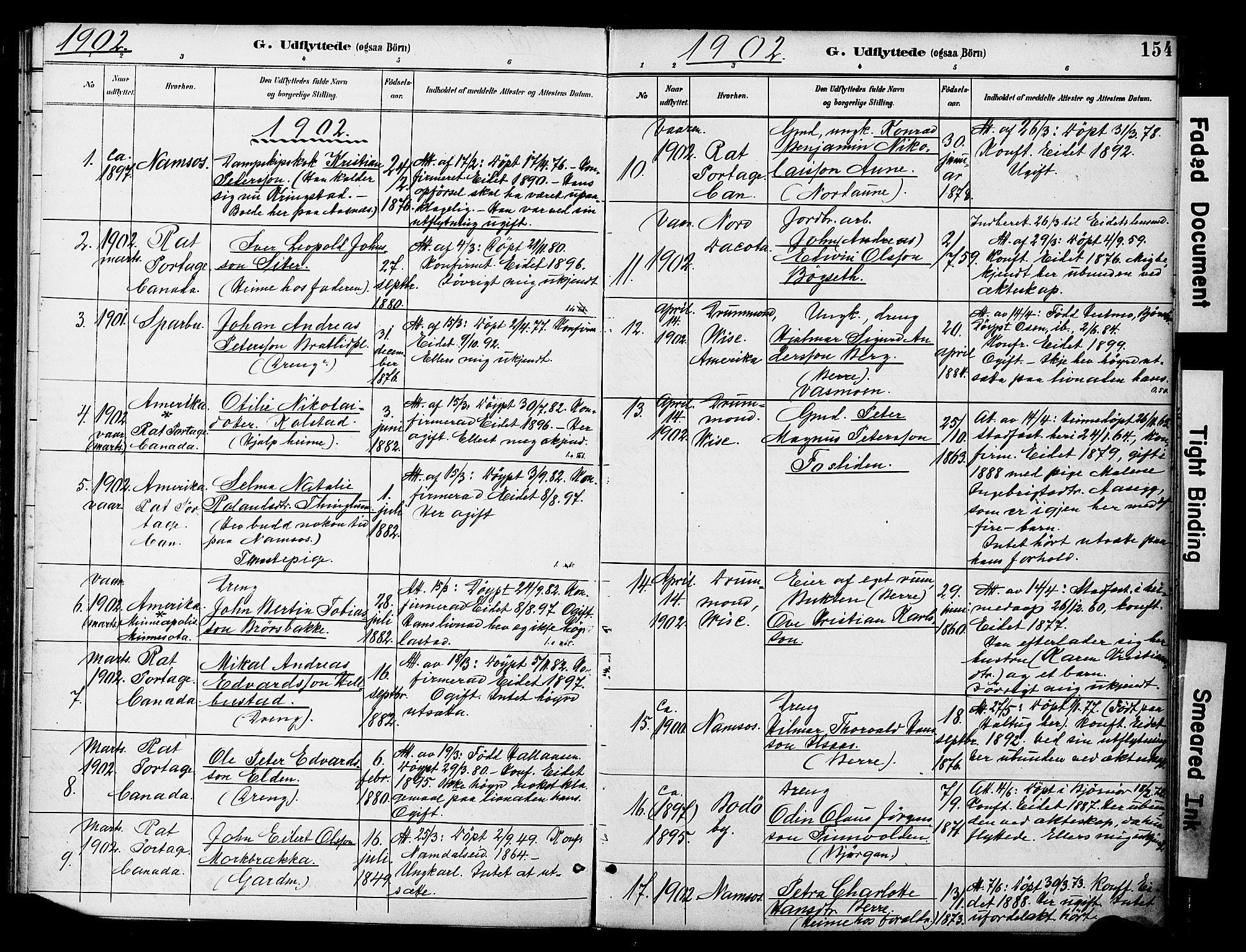 Ministerialprotokoller, klokkerbøker og fødselsregistre - Nord-Trøndelag, SAT/A-1458/742/L0409: Parish register (official) no. 742A02, 1891-1905, p. 154