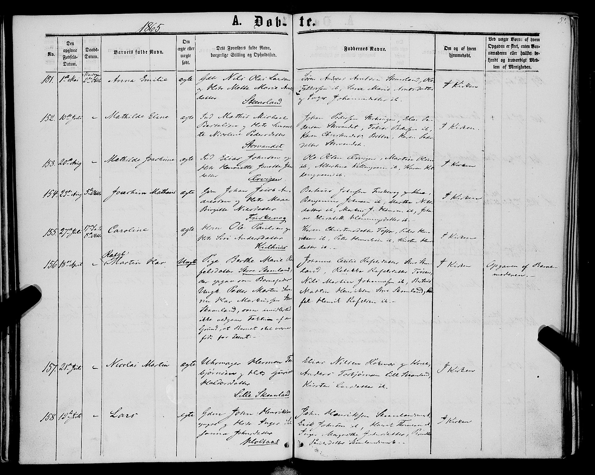 Trondenes sokneprestkontor, SATØ/S-1319/H/Ha/L0012kirke: Parish register (official) no. 12, 1863-1870, p. 51