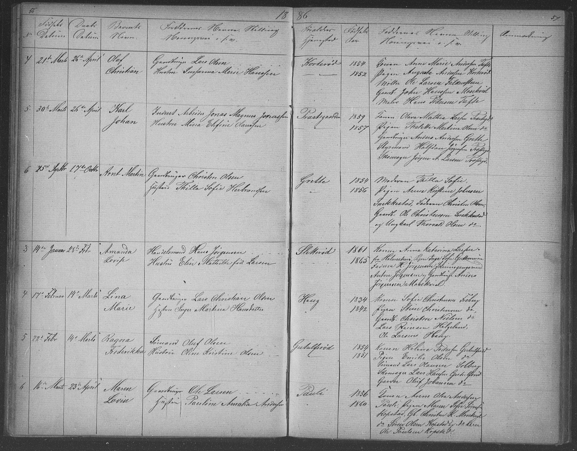 Borre kirkebøker, AV/SAKO-A-338/G/Gb/L0002: Parish register (copy) no. II 2, 1878-1892, p. 56-57