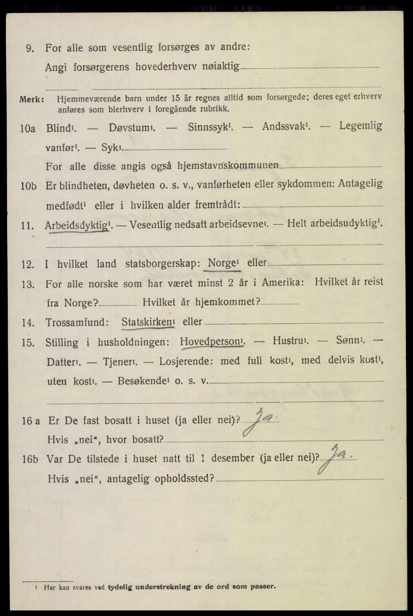 SAK, 1920 census for Søgne, 1920, p. 2478