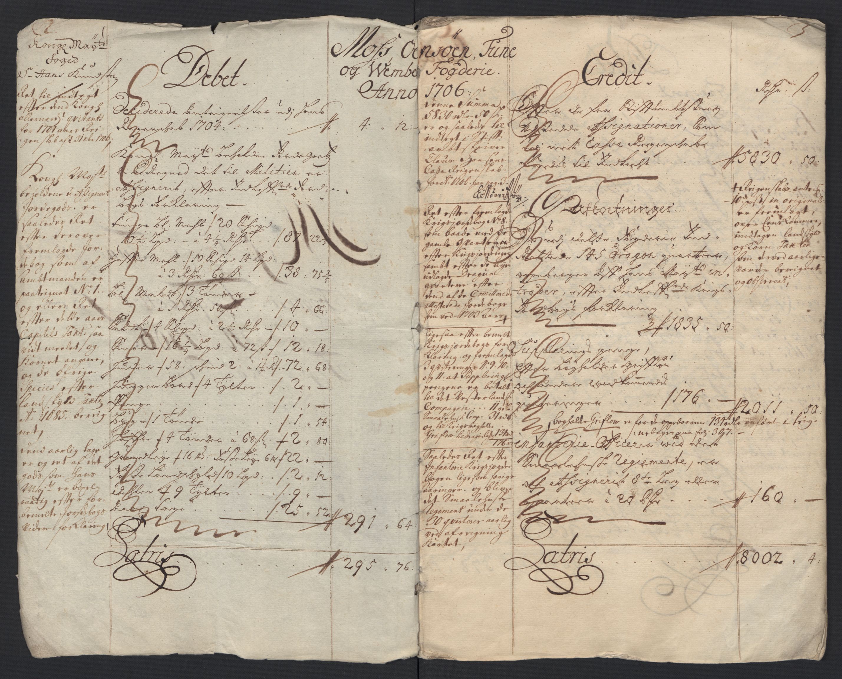 Rentekammeret inntil 1814, Reviderte regnskaper, Fogderegnskap, RA/EA-4092/R04/L0133: Fogderegnskap Moss, Onsøy, Tune, Veme og Åbygge, 1705-1706, p. 222