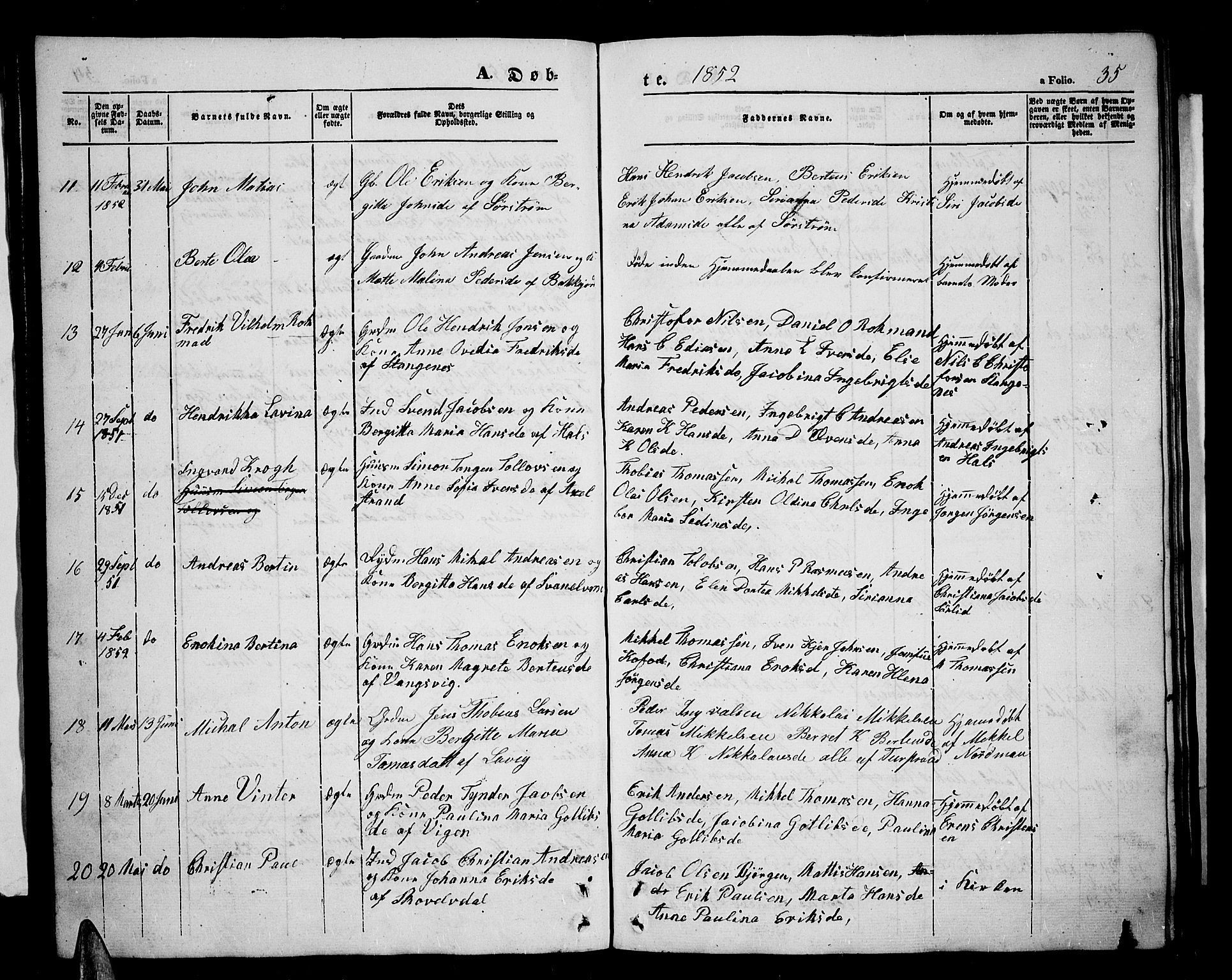 Tranøy sokneprestkontor, SATØ/S-1313/I/Ia/Iab/L0002klokker: Parish register (copy) no. 2, 1847-1860, p. 35