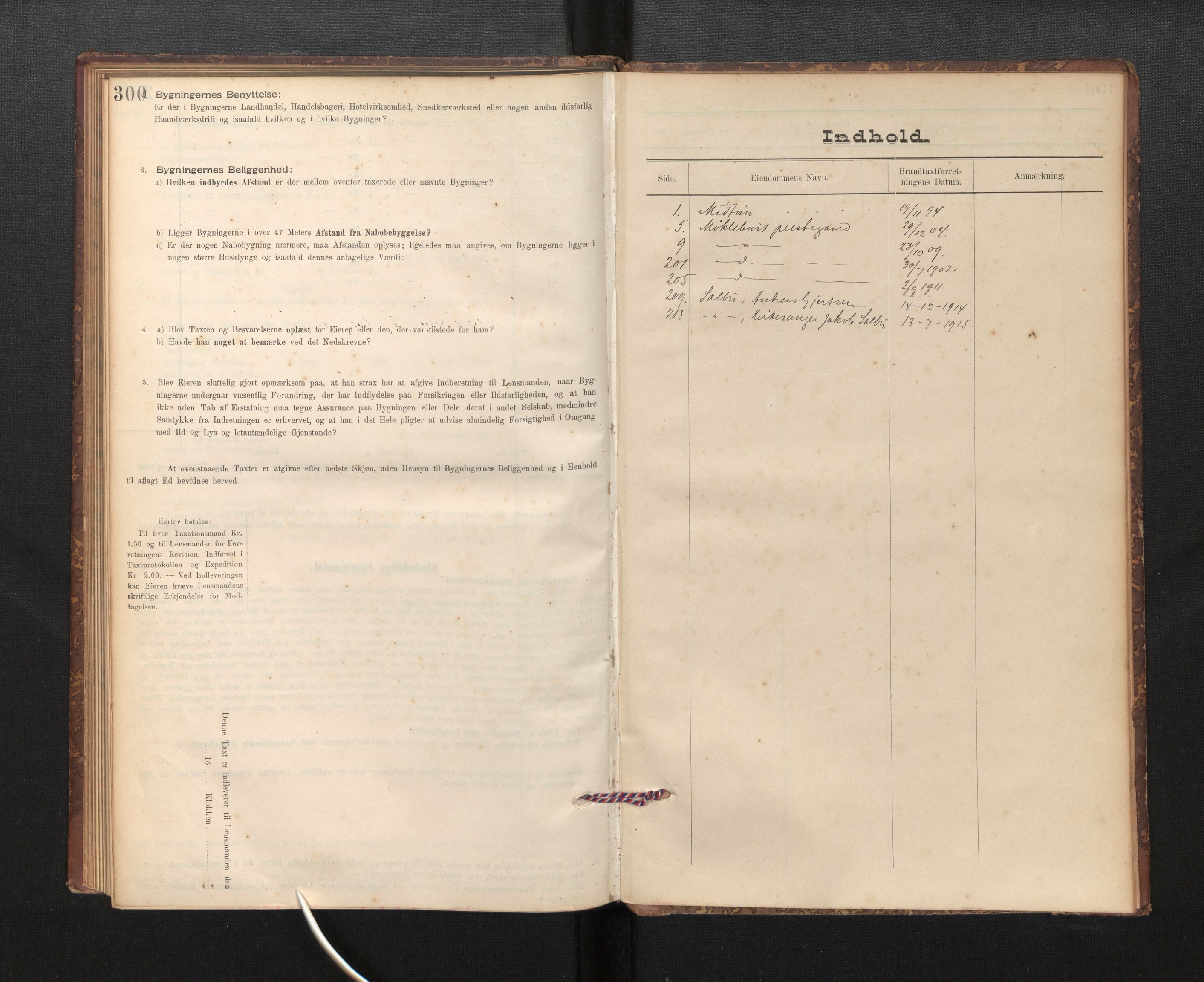 Lensmannen i Hyllestad, SAB/A-28301/0012/L0004: Branntakstprotokoll, skjematakst, 1894-1950, p. 300