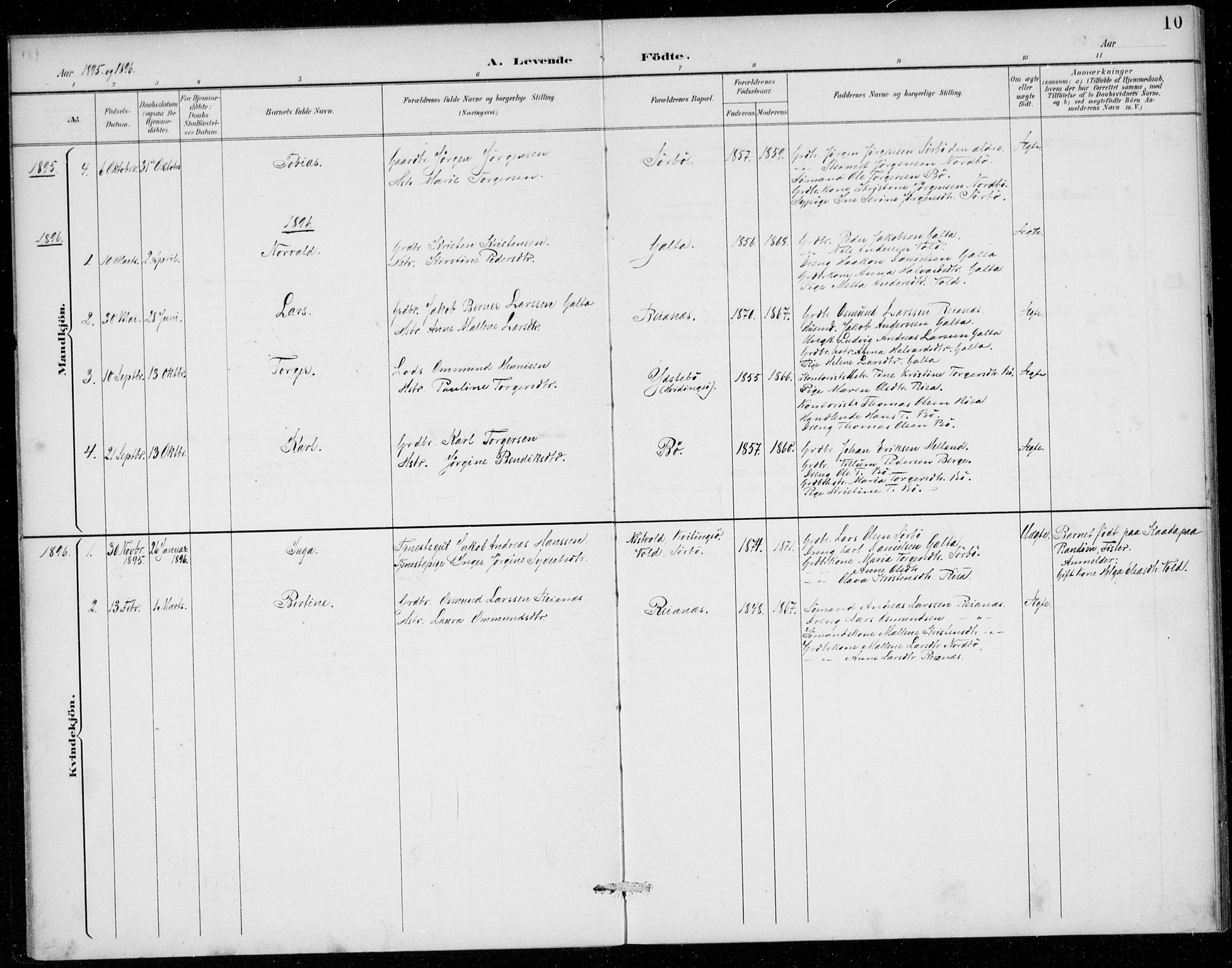 Rennesøy sokneprestkontor, SAST/A -101827/H/Ha/Haa/L0016: Parish register (official) no. A 16, 1891-1924, p. 10