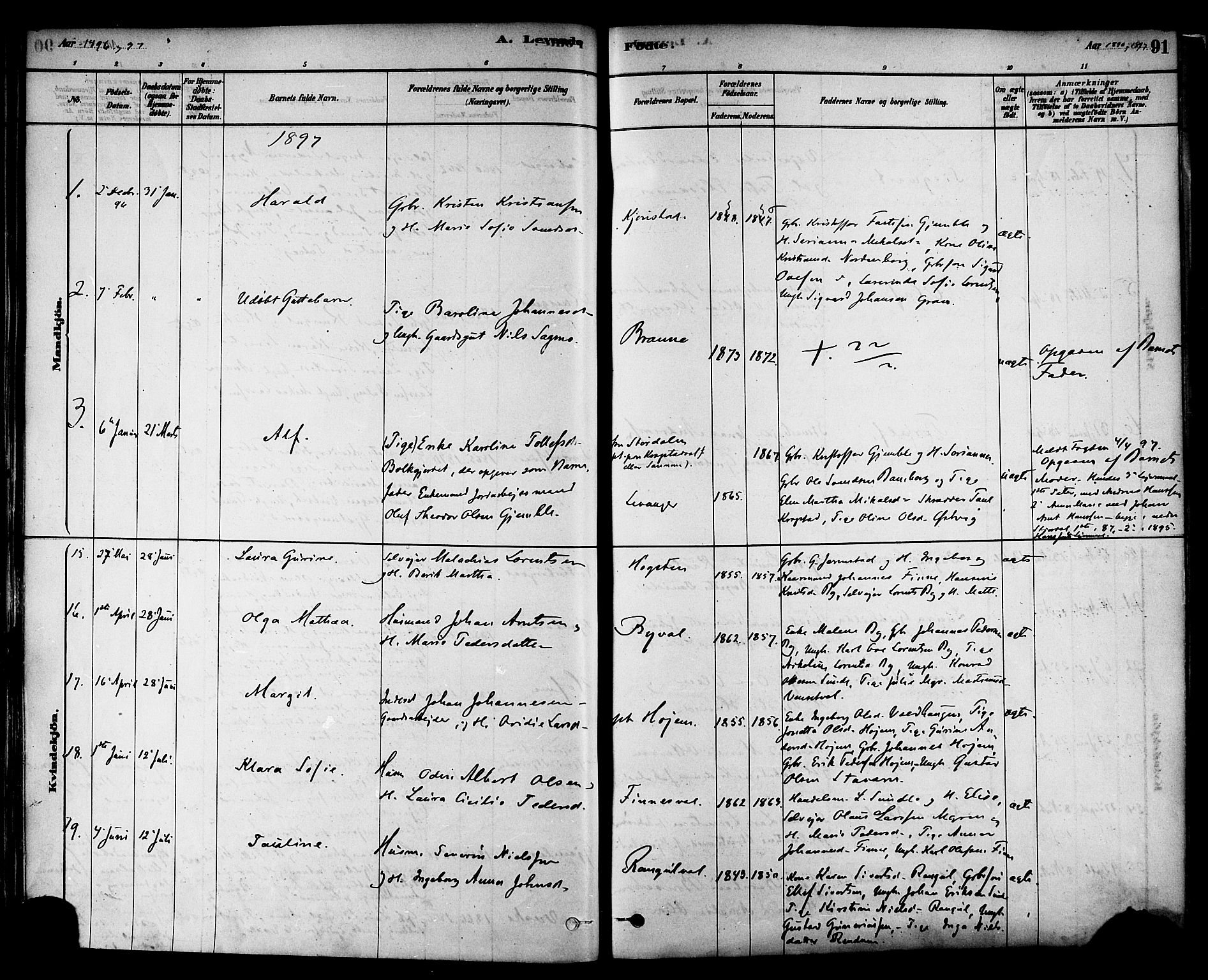 Ministerialprotokoller, klokkerbøker og fødselsregistre - Nord-Trøndelag, SAT/A-1458/717/L0159: Parish register (official) no. 717A09, 1878-1898, p. 91