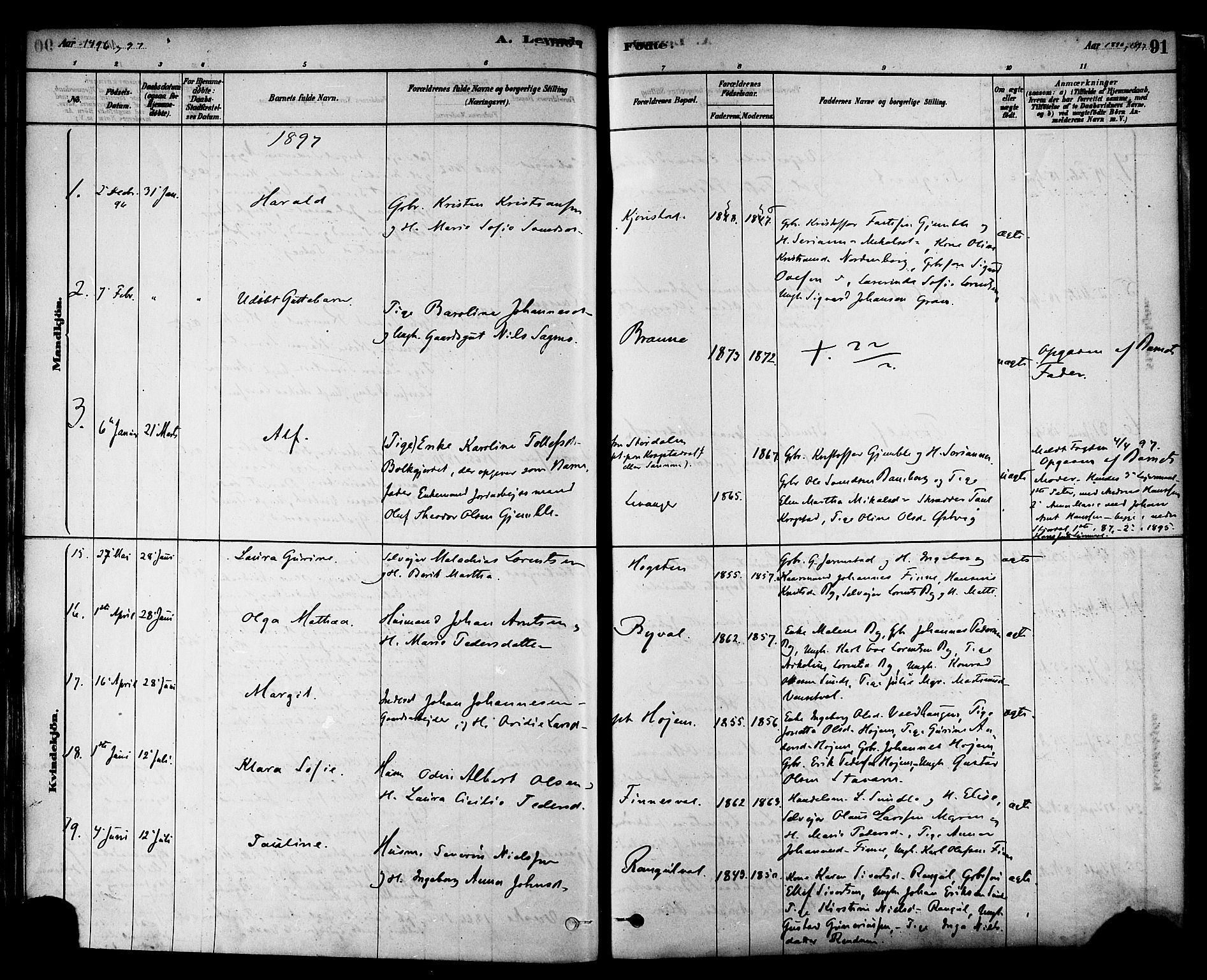 Ministerialprotokoller, klokkerbøker og fødselsregistre - Nord-Trøndelag, AV/SAT-A-1458/717/L0159: Parish register (official) no. 717A09, 1878-1898, p. 91