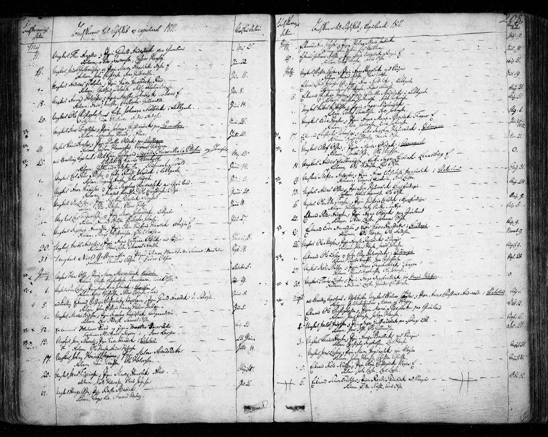 Aker prestekontor kirkebøker, SAO/A-10861/F/L0011: Parish register (official) no. 11, 1810-1819, p. 208