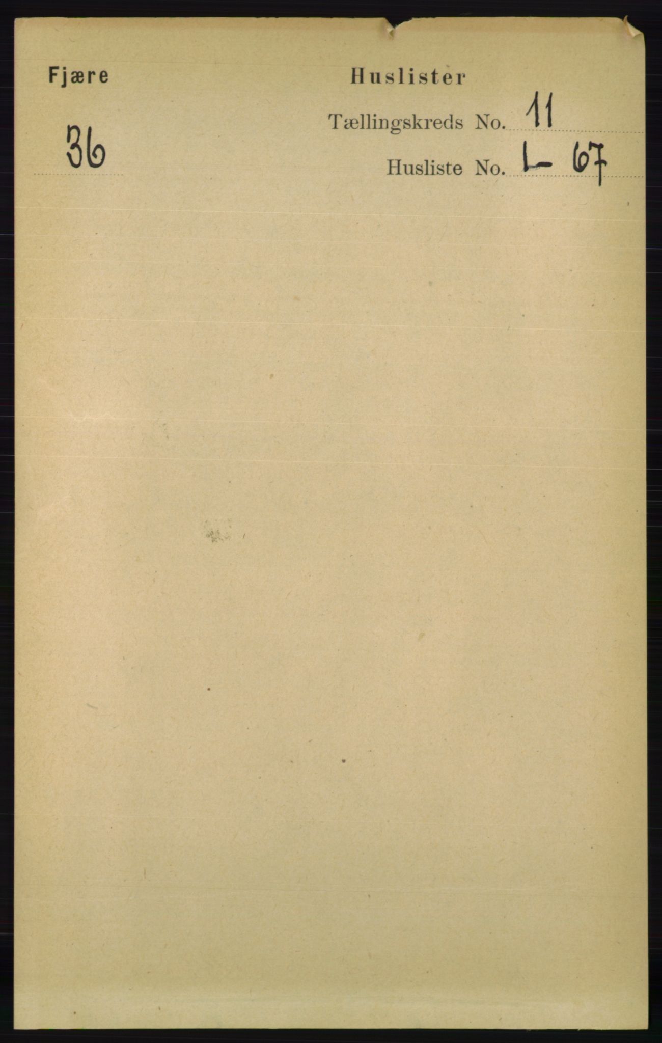RA, 1891 census for 0923 Fjære, 1891, p. 5459