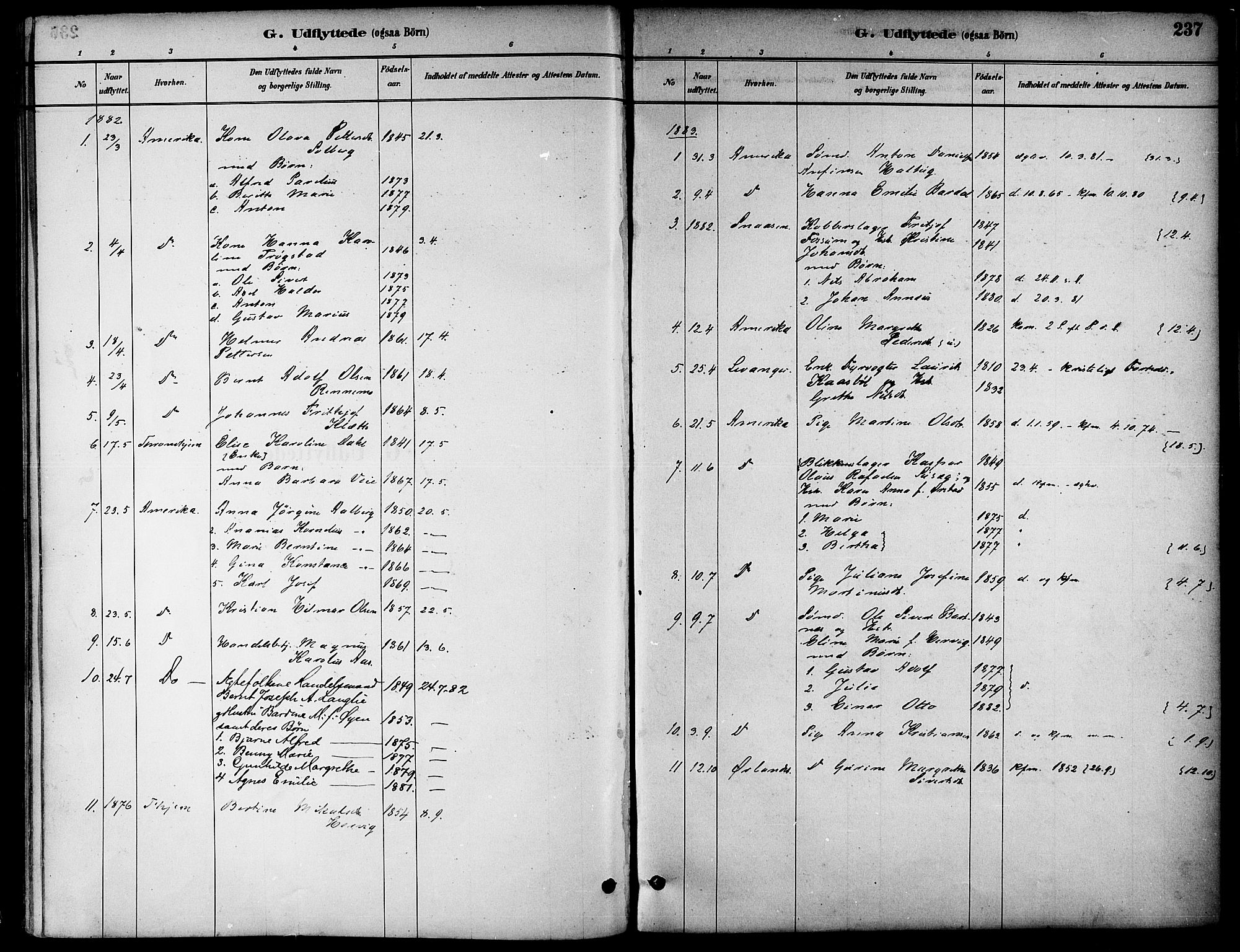Ministerialprotokoller, klokkerbøker og fødselsregistre - Nord-Trøndelag, SAT/A-1458/739/L0371: Parish register (official) no. 739A03, 1881-1895, p. 237