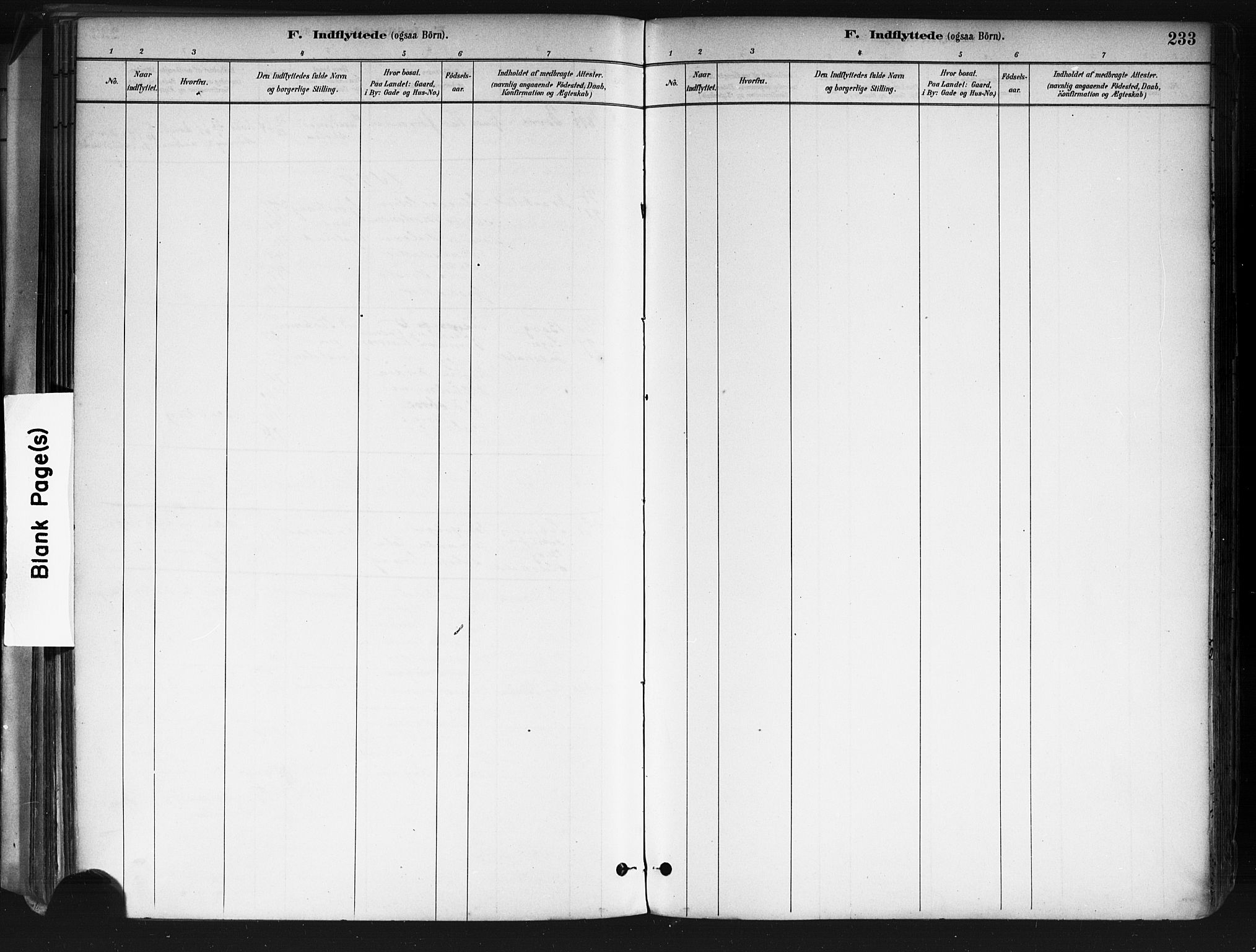 Ås prestekontor Kirkebøker, AV/SAO-A-10894/F/Fa/L0009: Parish register (official) no. I 9, 1881-1900, p. 233