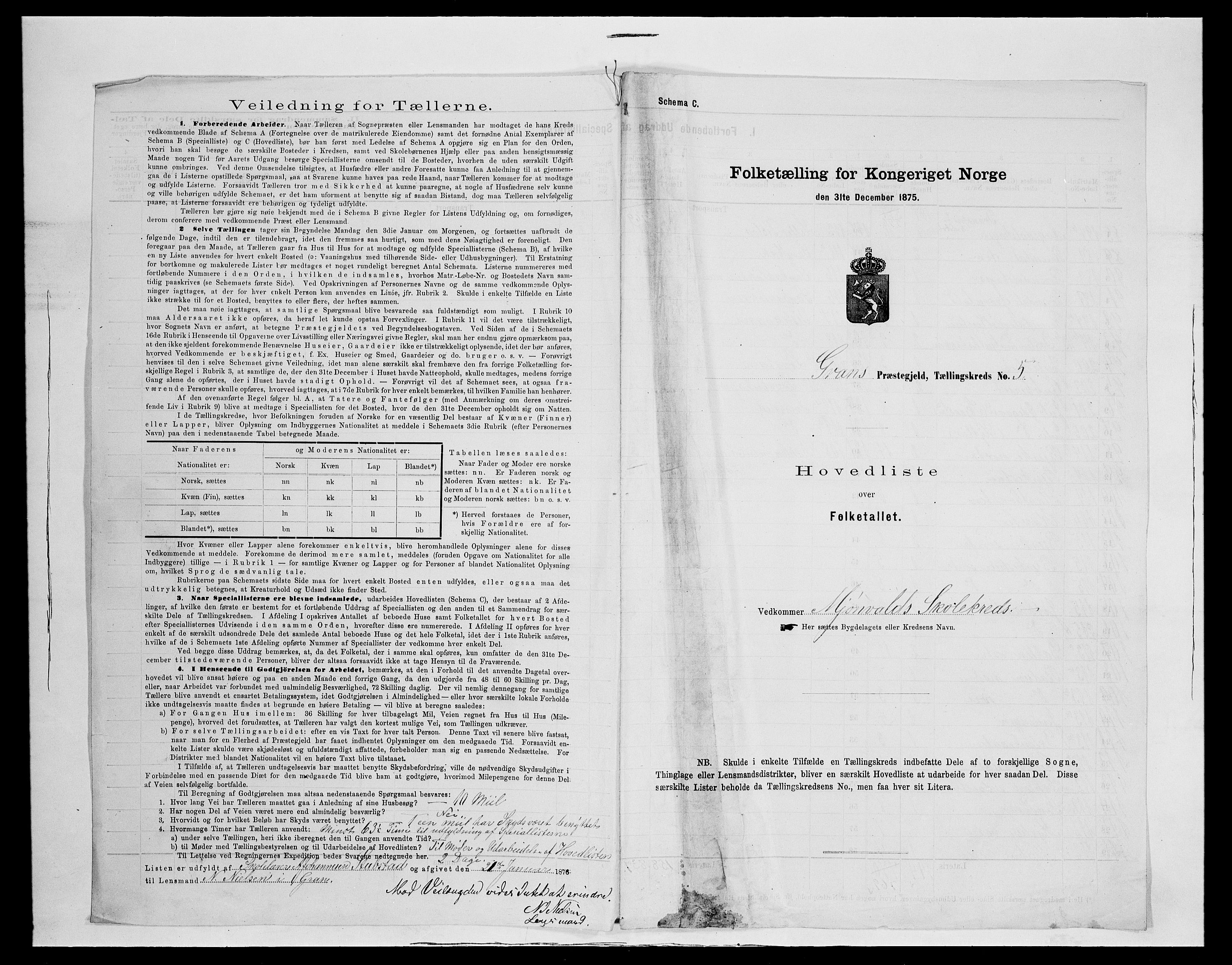 SAH, 1875 census for 0534P Gran, 1875, p. 34