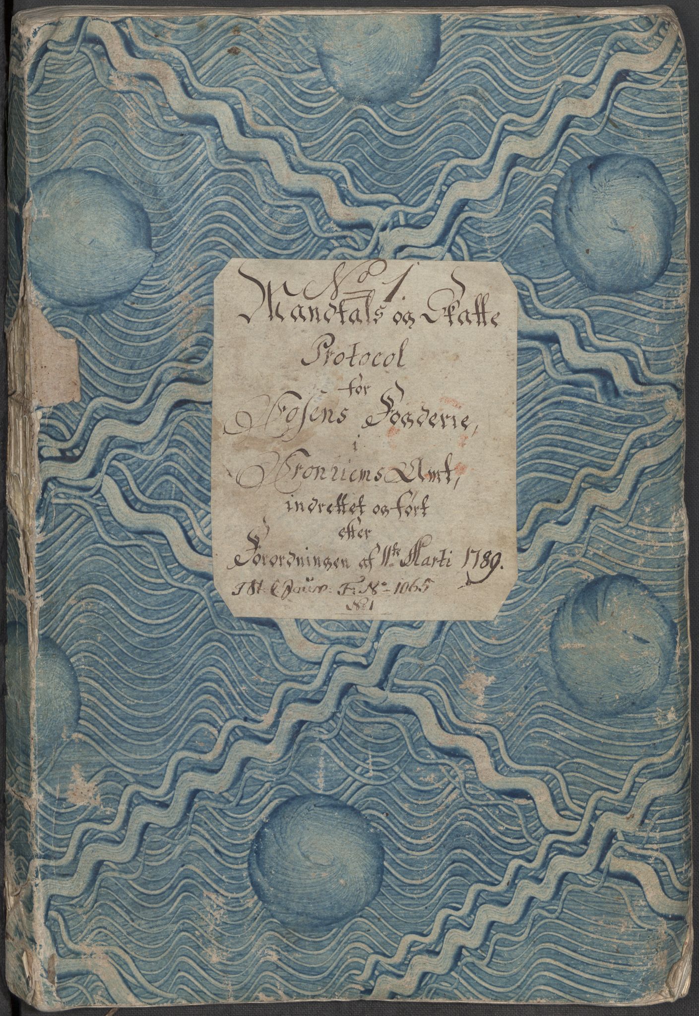 Rentekammeret inntil 1814, Reviderte regnskaper, Mindre regnskaper, RA/EA-4068/Rf/Rfe/L0010: Fosen fogderi, Gudbrandsdalen fogderi, 1789, p. 3