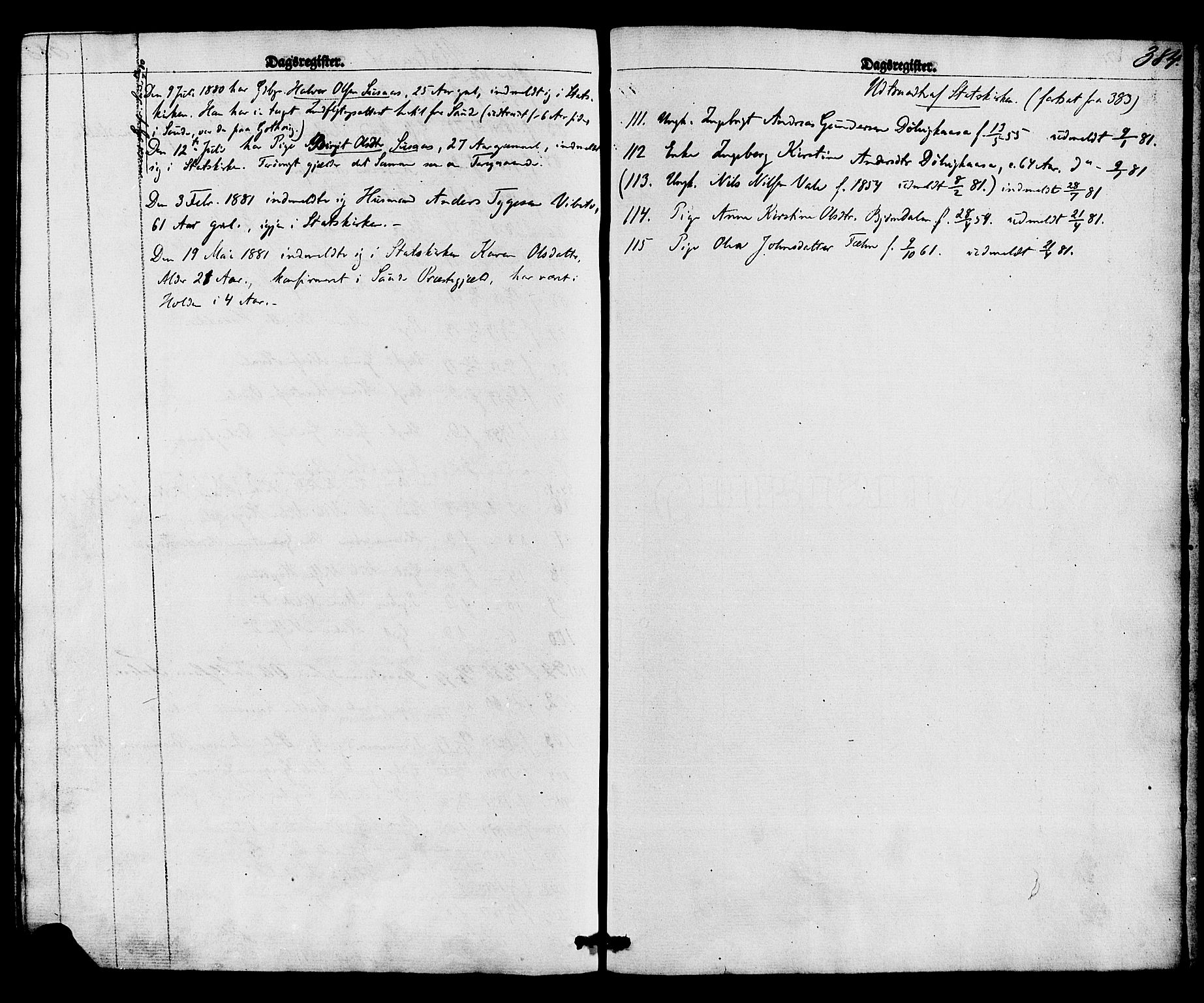 Holla kirkebøker, SAKO/A-272/F/Fa/L0007: Parish register (official) no. 7, 1869-1881, p. 384