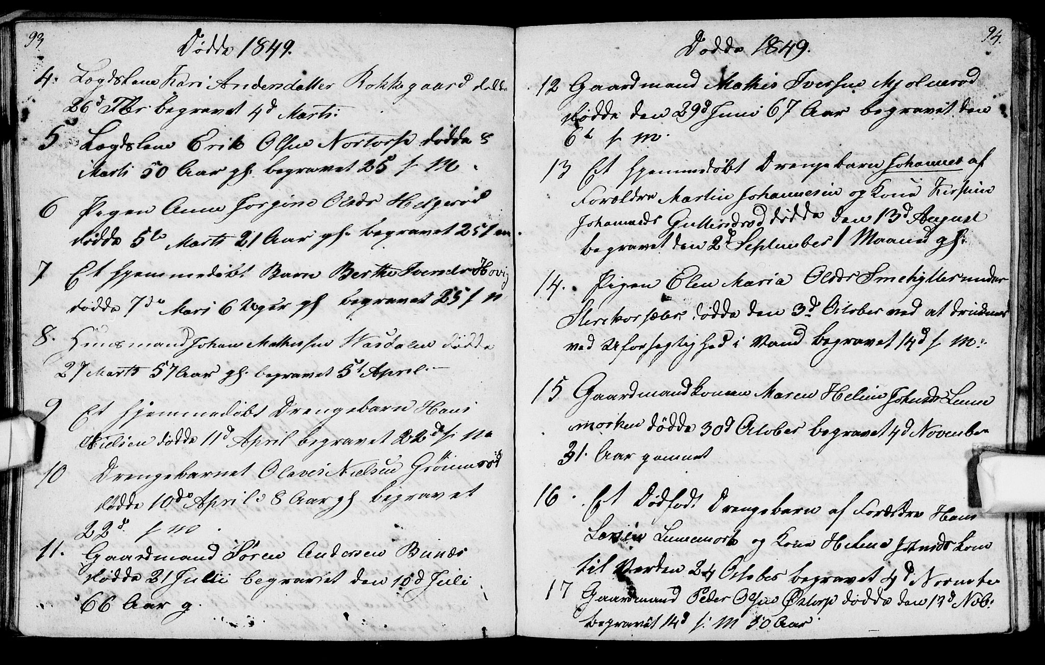 Berg prestekontor Kirkebøker, AV/SAO-A-10902/G/Gc/L0001: Parish register (copy) no. III 1, 1844-1855, p. 93-94