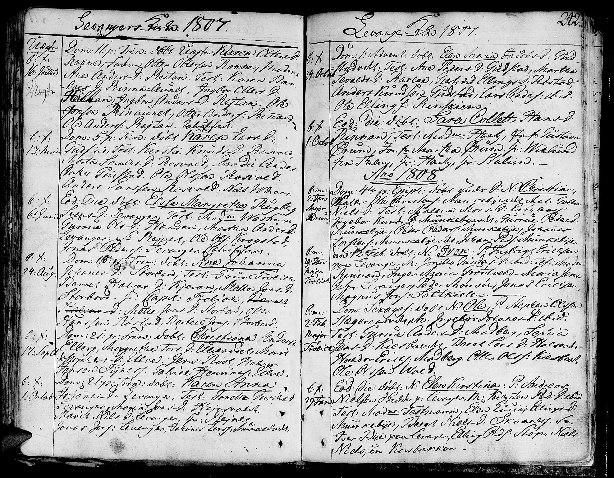 Ministerialprotokoller, klokkerbøker og fødselsregistre - Nord-Trøndelag, SAT/A-1458/717/L0144: Parish register (official) no. 717A02 /3, 1805-1809, p. 242
