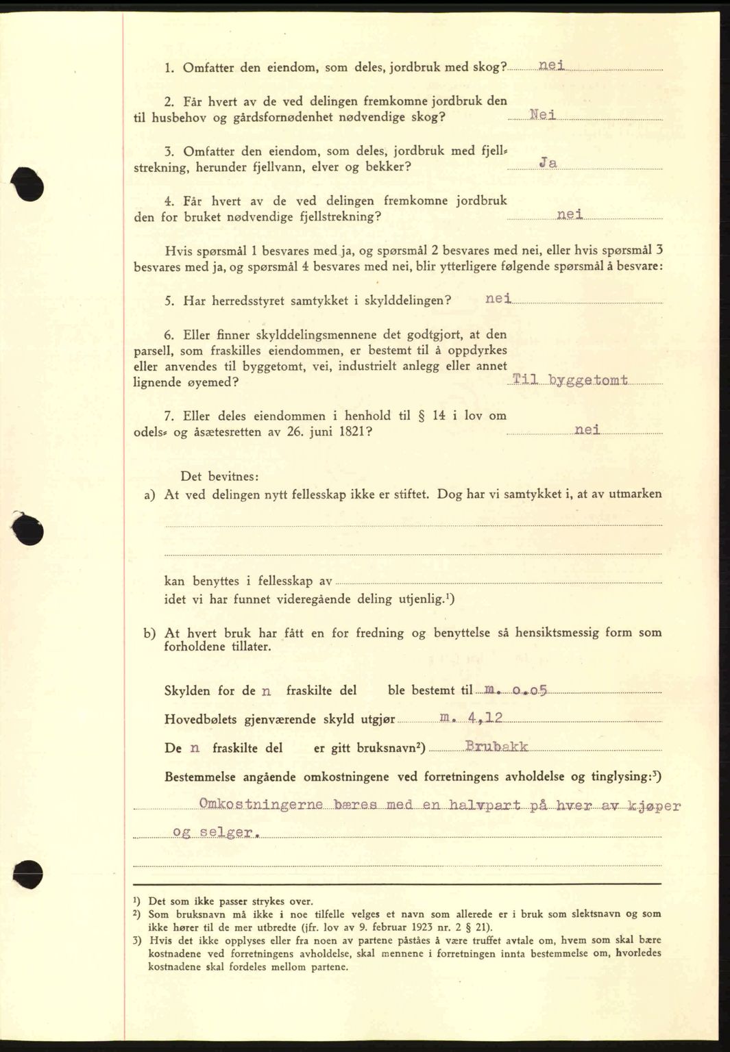 Nordmøre sorenskriveri, AV/SAT-A-4132/1/2/2Ca: Mortgage book no. A91, 1941-1942, Diary no: : 2125/1941